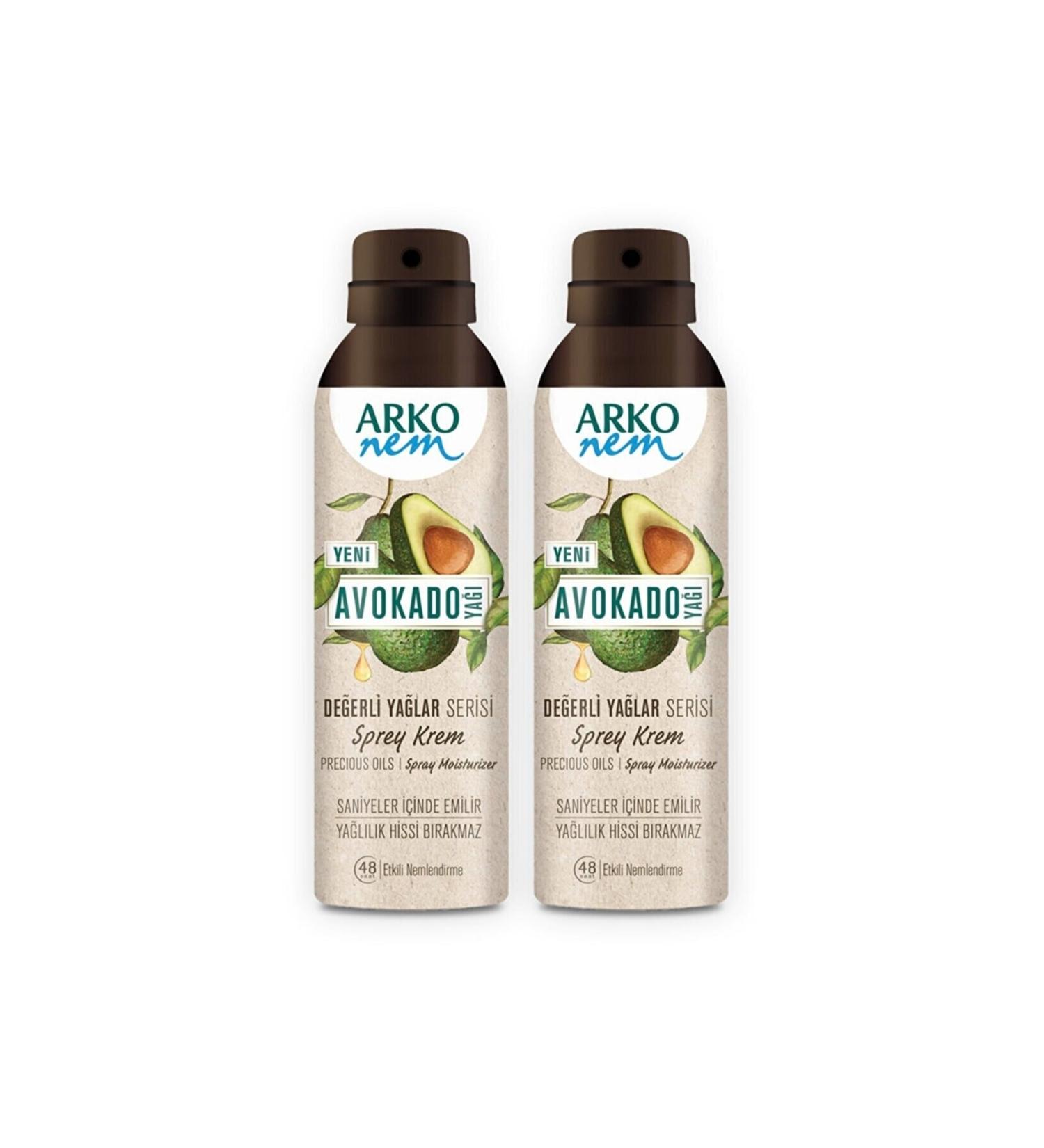 Arko Nem Precious Oils Avocado Spray Cream 150ml 2-pack