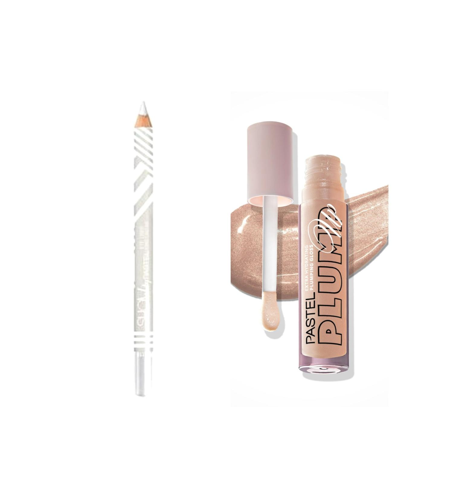 Pastel Show By Eye Pencil No:112 + Plump Up Extra Hydrating Plumping Gloss No:201