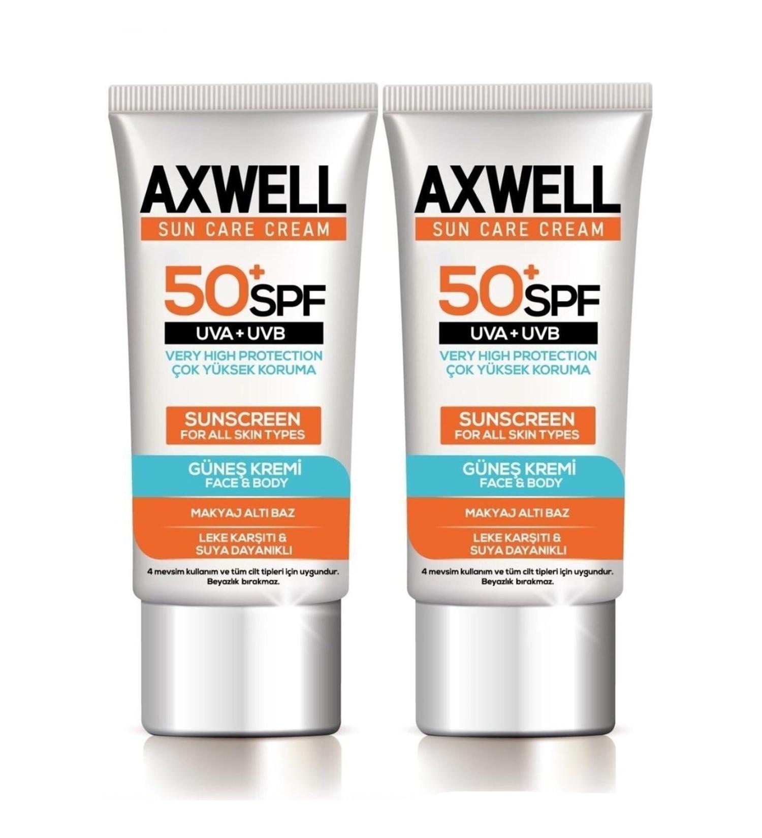 AXWELL Spf 50+ 2 Li Set Anti-Stain Moisturizing High Protection Sun Cream 50 Ml - Buy Online on GoSupps.com