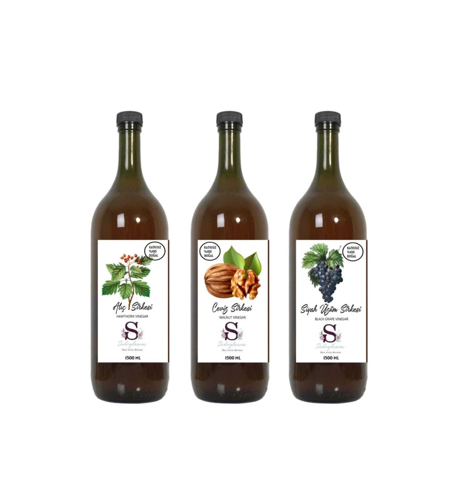 S heylaana Natural Hawthorn Walnut and Black Grape Vinegar 1500 Ml