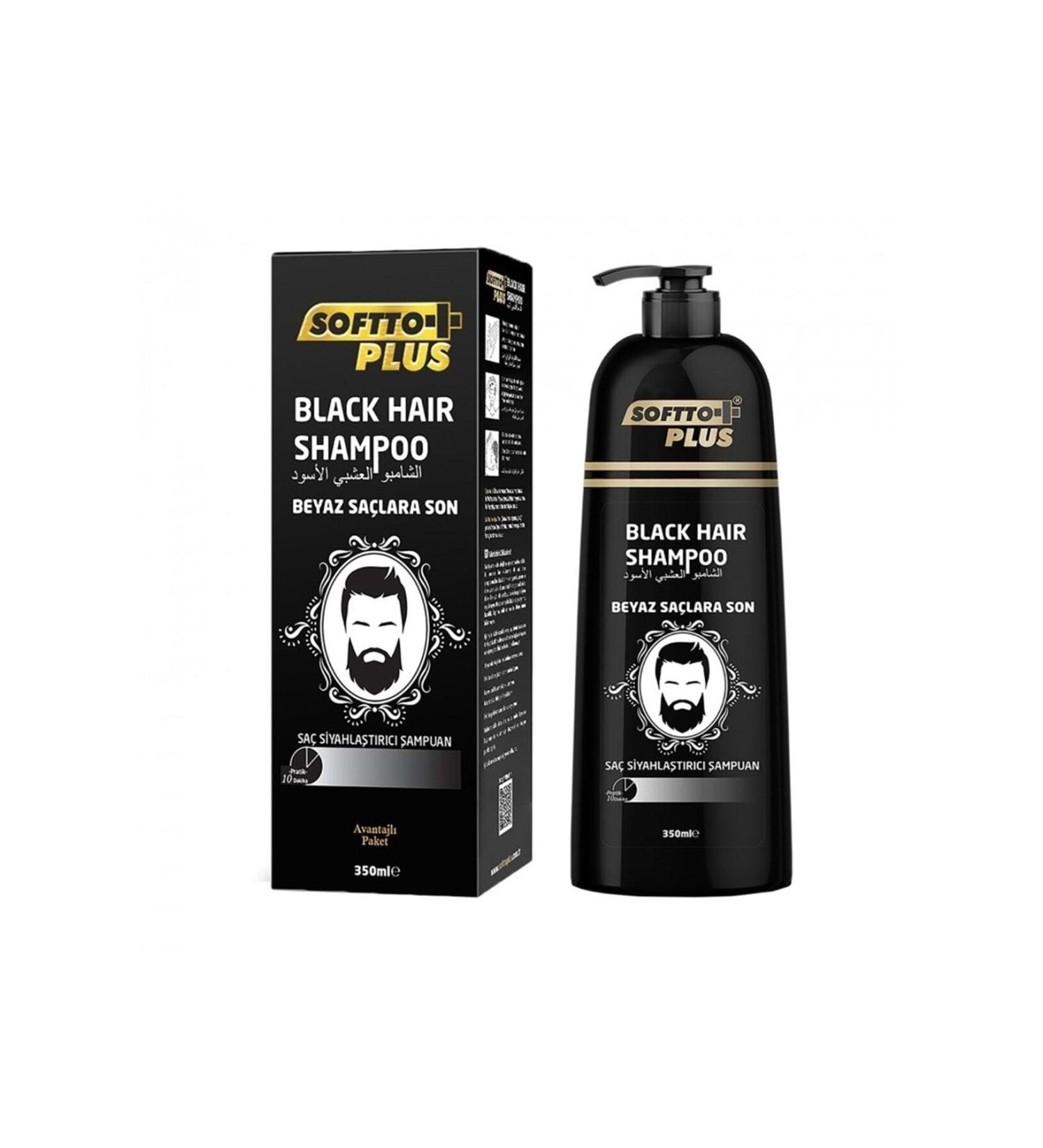 Softto Plus Keyonline Black Hair Hair Blackening and Repairing Shampoo 350 Ml