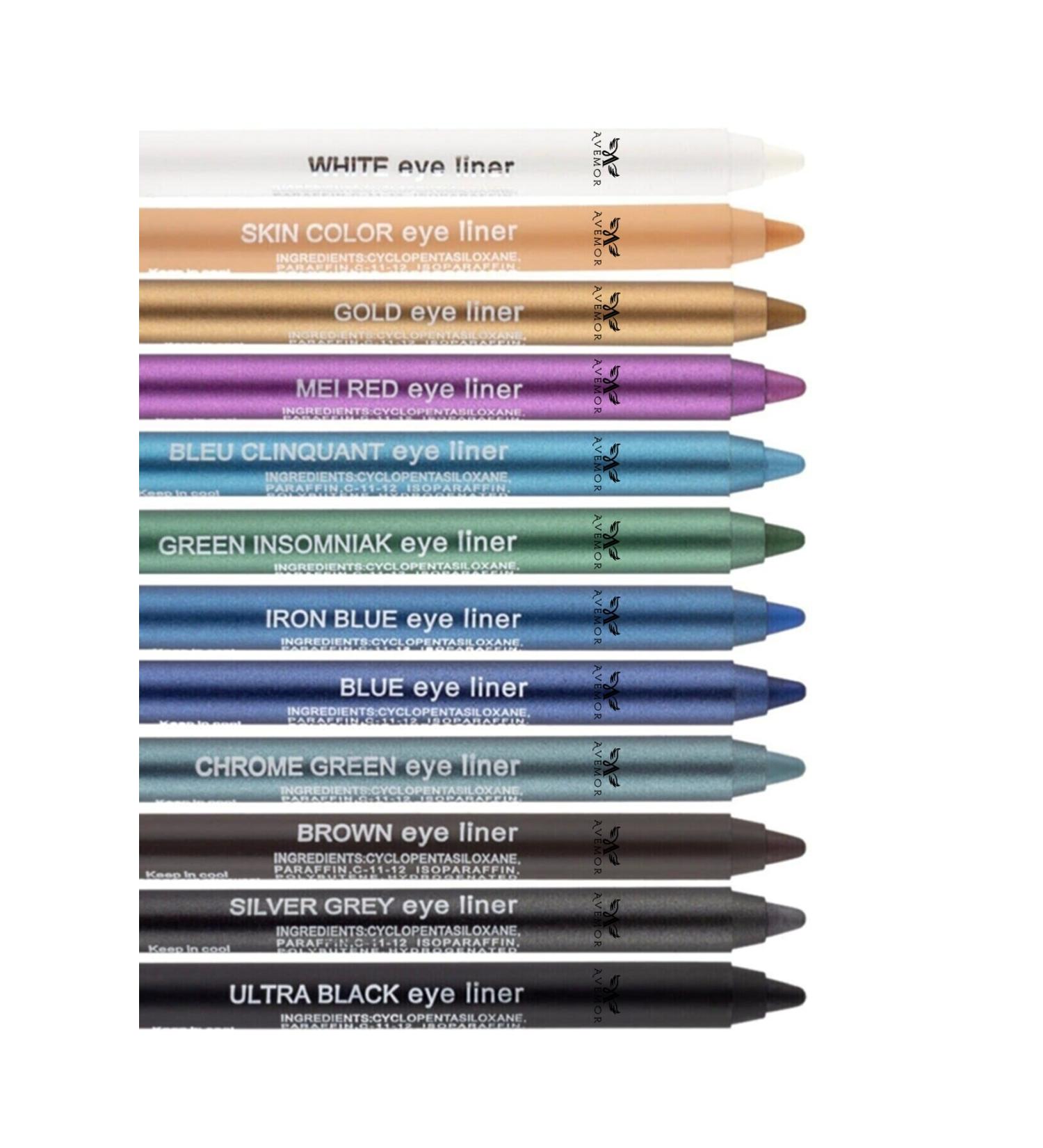 AVEMOR 12 Color Oil Eyeliner Set