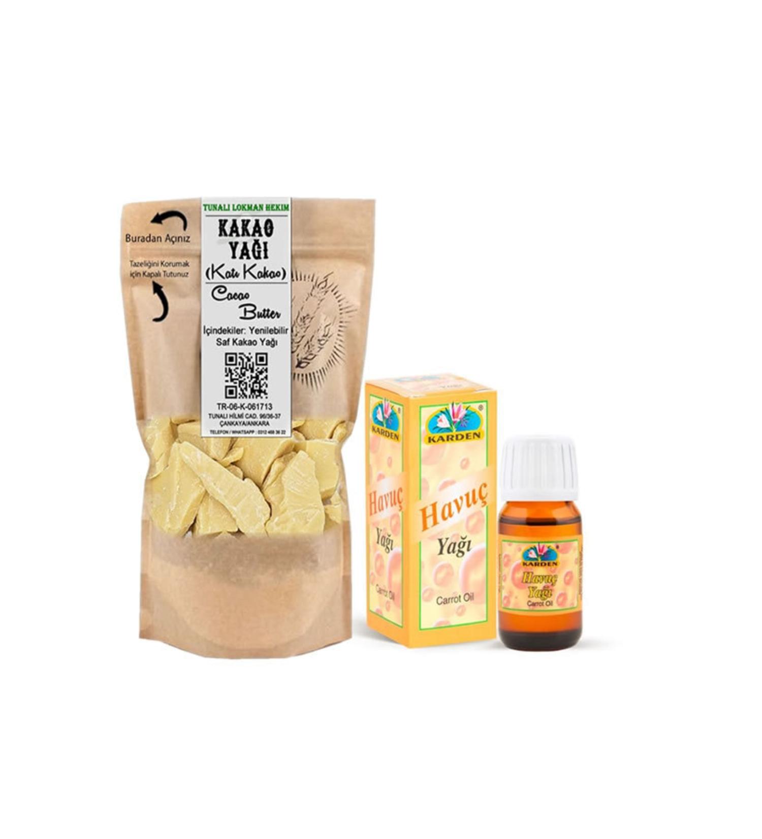 Tunali Lokman Hekim Edible Cocoa 100 Gr + Karden Carrot Oil 20 Ml (Tanning Oil)