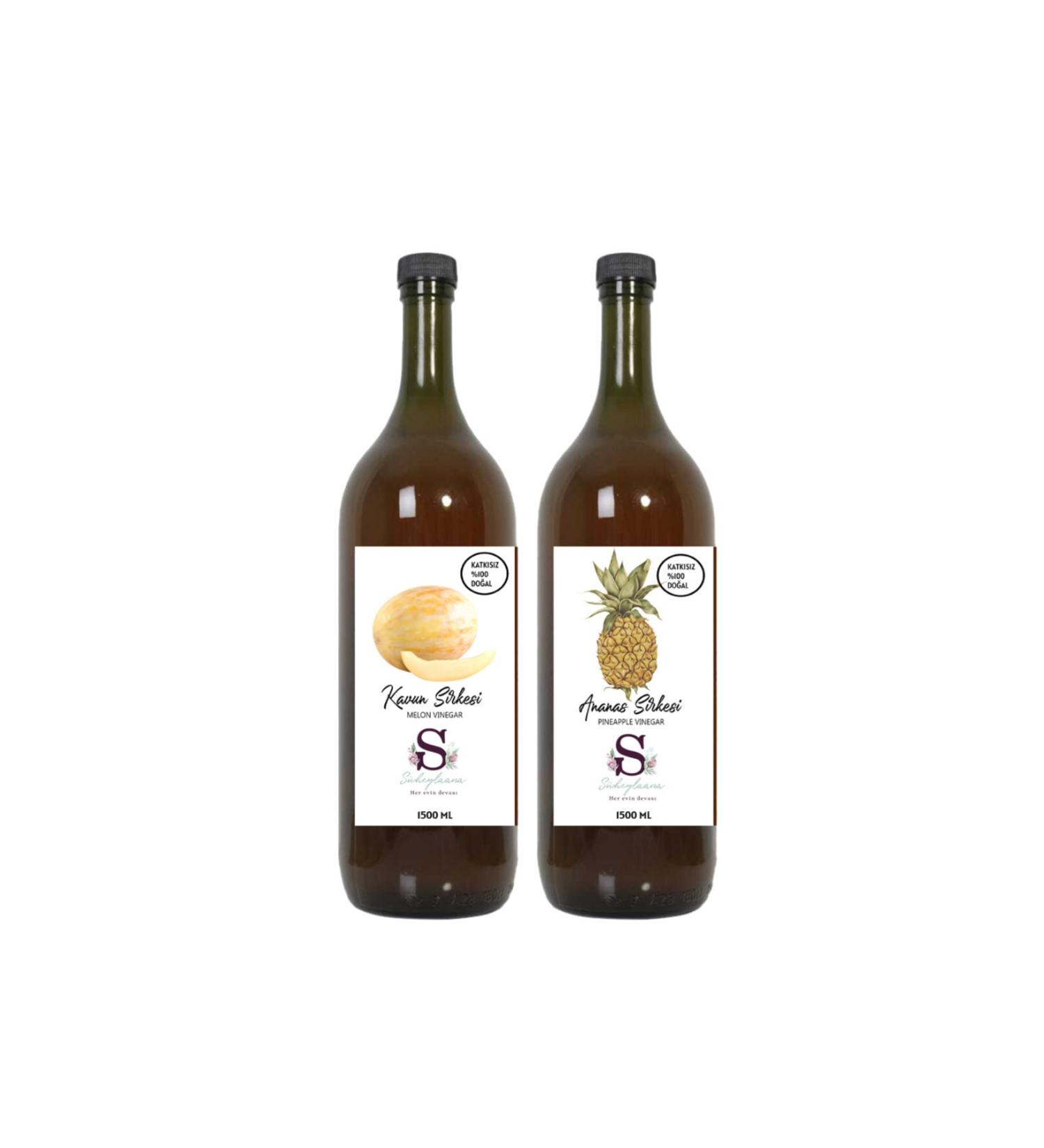 Suheylaana Natural Pineapple Vinegar 1500 Ml And Natural Melon Vinegar 1500 Ml