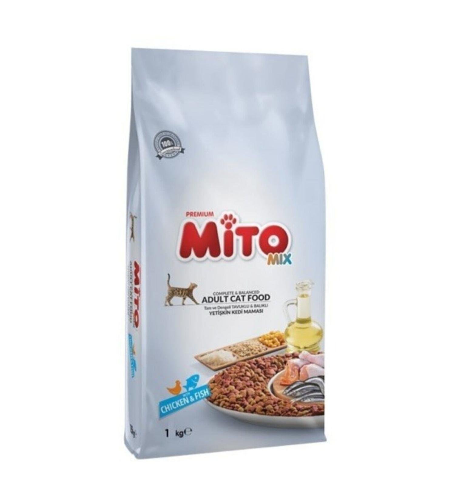 Mito Mix Adult Cat Chicken and Fish Colorful Granular Adult Cat Food 1kg