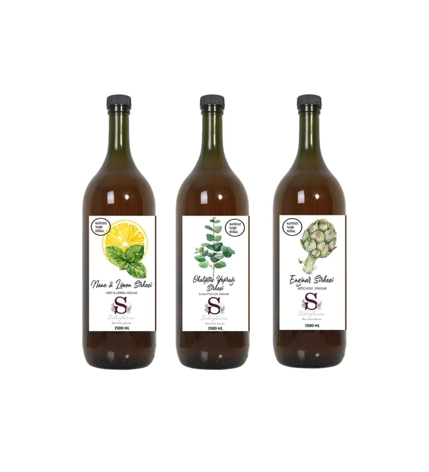 S heylaana Natural Mint & Lemon Eucalyptus Leaf and Artichoke Vinegar 1500 ml