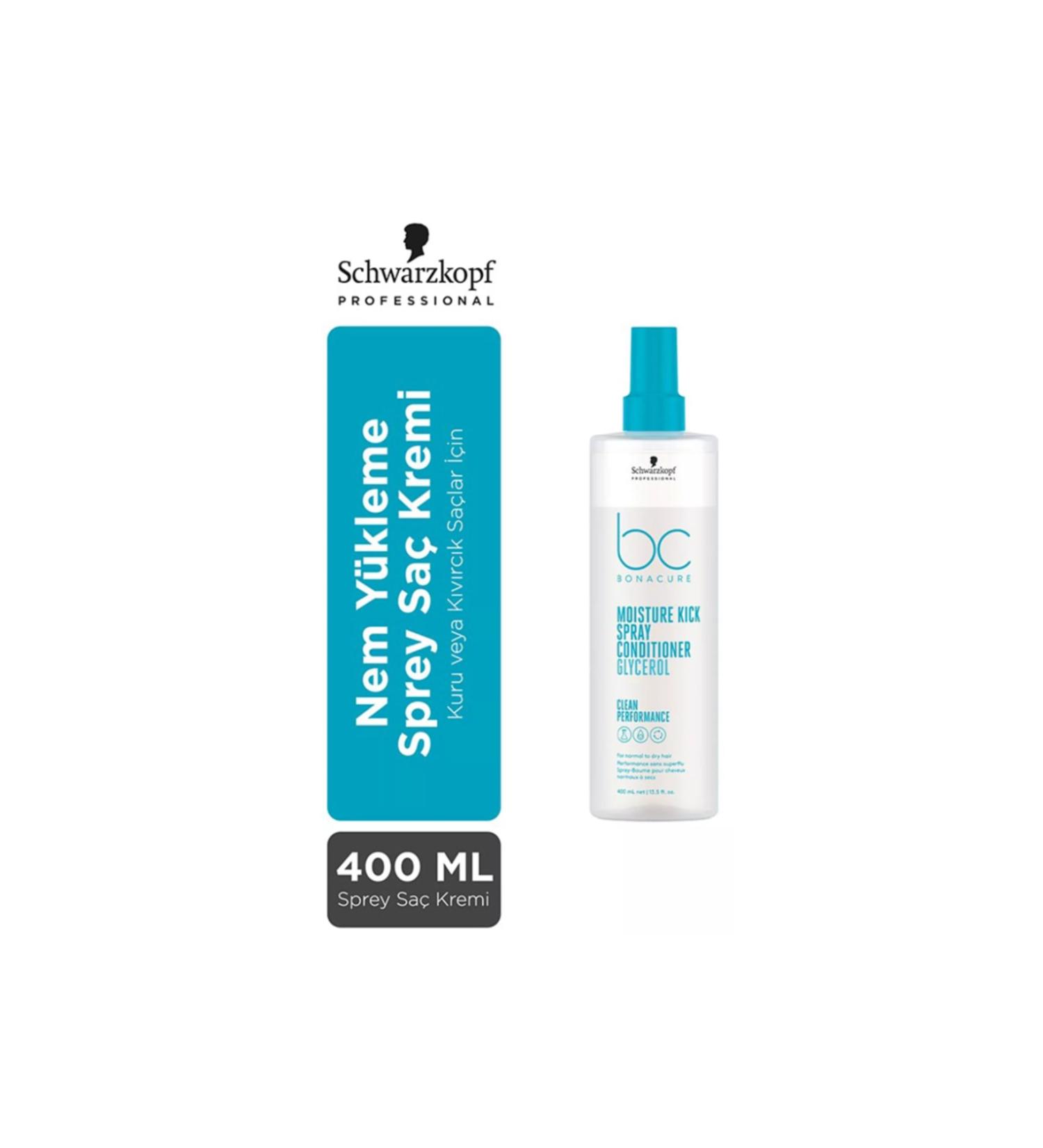 Schwarzkopf Bc Bonacure Moisture Kick Glycerol For Dry Hair Moisturizing Spray Conditioner 400 Ml - Buy Online on GoSupps.com