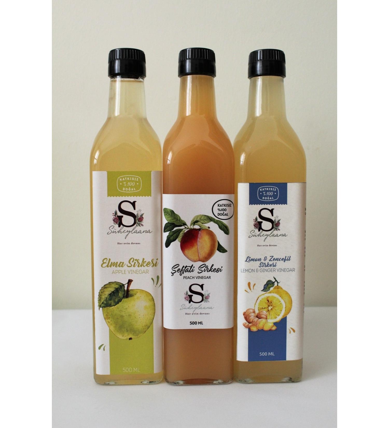 Suheylaana Natural Apple - Peach - Lemon & Ginger Vinegar 500 Ml