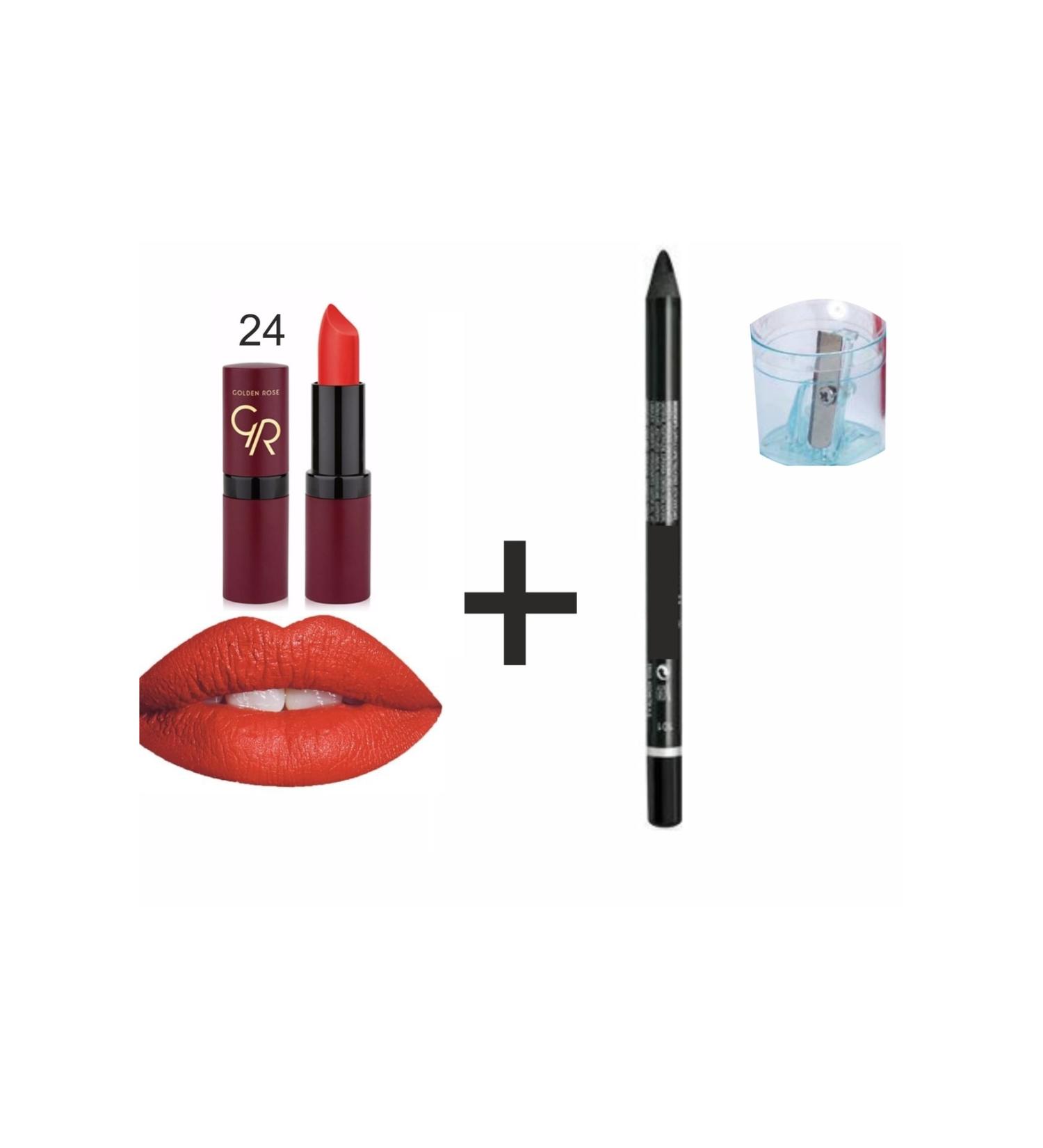 Golden Rose Matte Lipstick - Velvet Matte Lipstick No:24