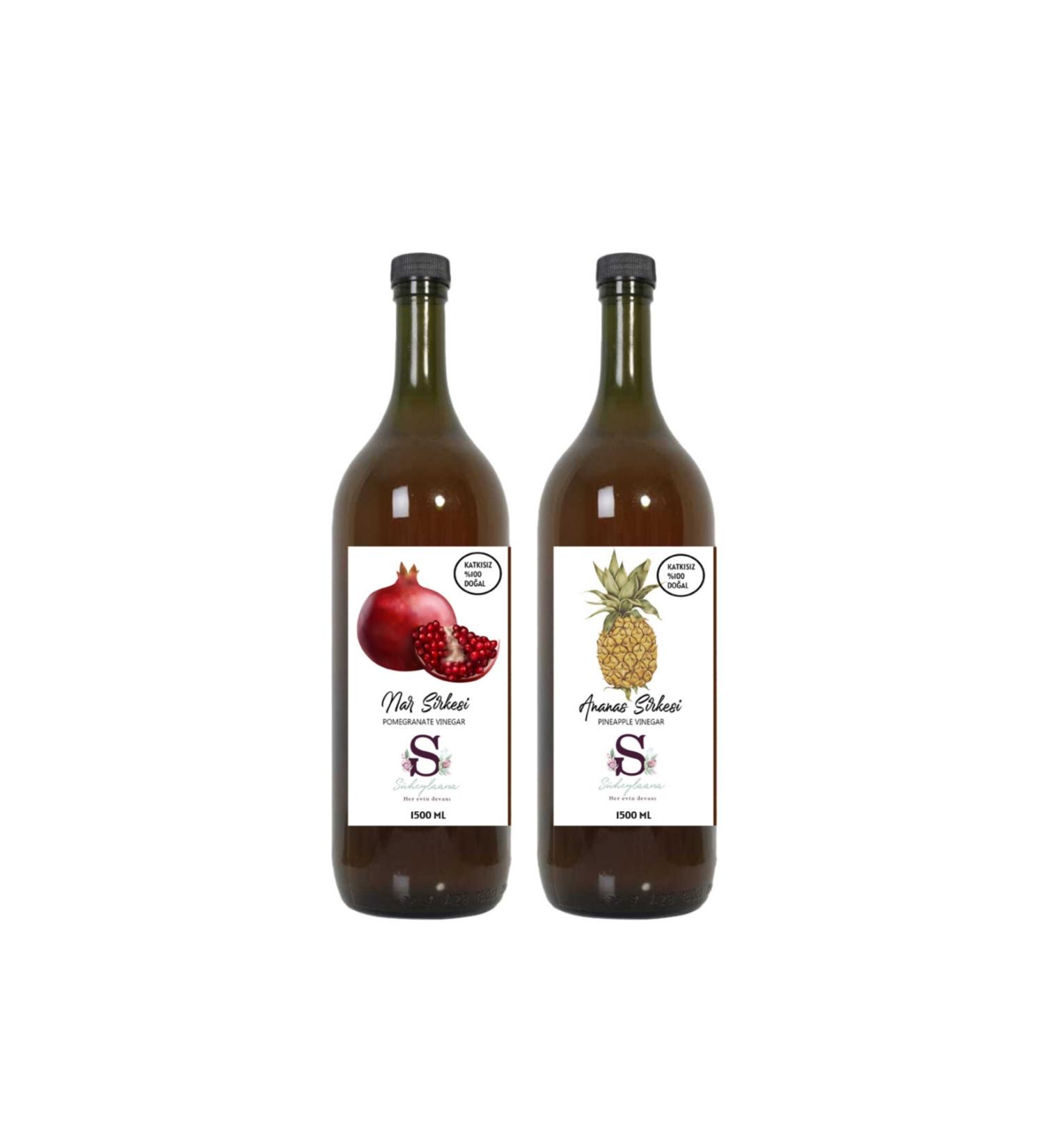 Suheylaana Natural Pineapple Vinegar 1500 Ml And Natural Pomegranate Vinegar 1500 Ml