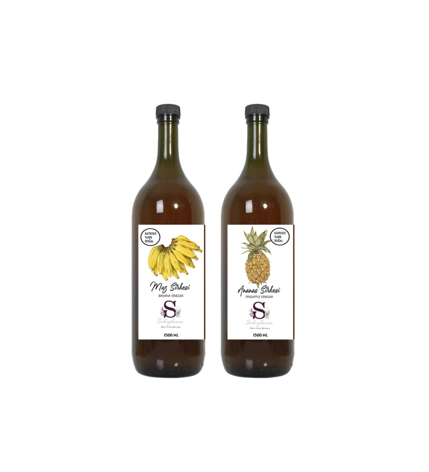 Suheylaana Natural Pineapple Vinegar 1500 Ml And Natural Banana Vinegar 1500 Ml