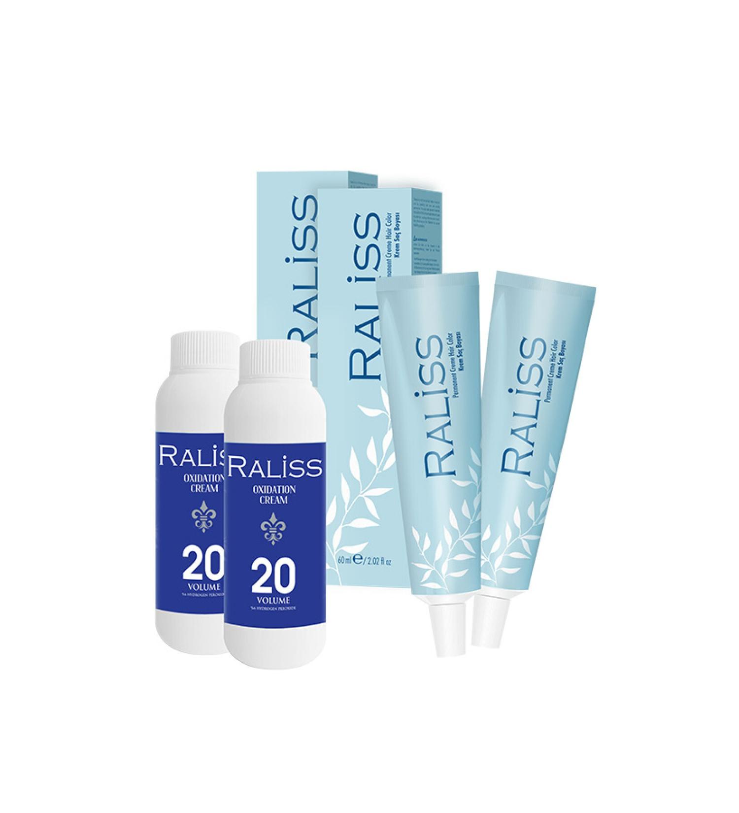 Raliss 2 Hair Dye 7.35 Blonde Dore Akaju -60 Ml + 2 Oxidation Cream (90 Ml)