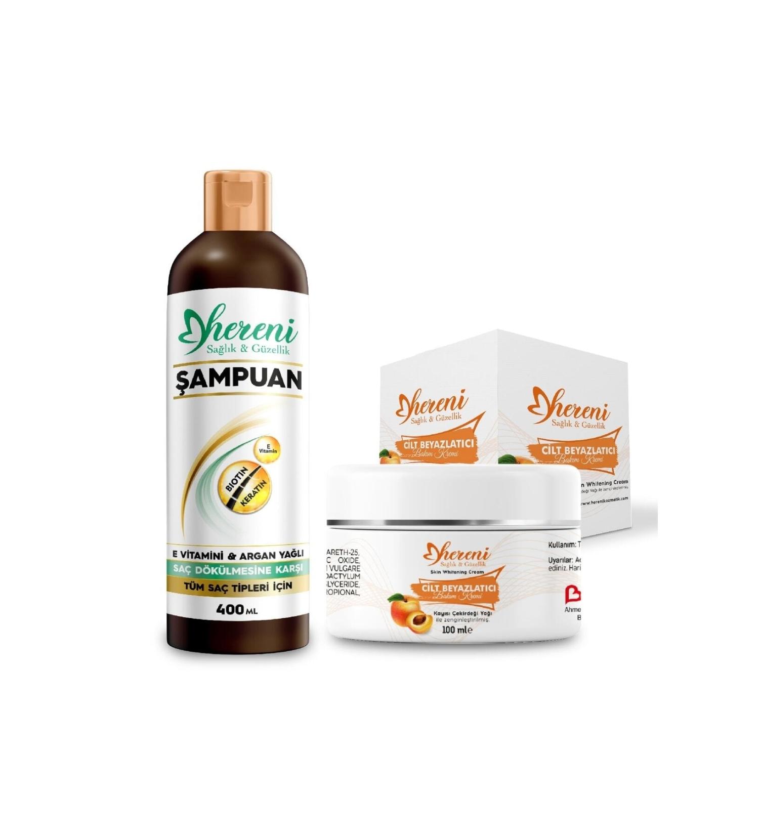 Hereni Whitening Cream & Shampoo Duo Set