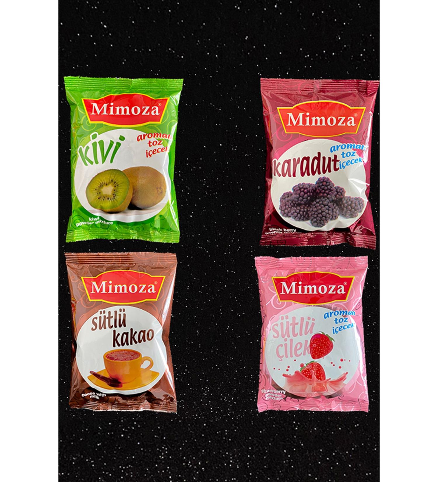 Mimosa Flu Tea Kiwi Black Mulberry Milk Cocoa and Strawberry Flavored Hot Milk Shake Winter and Cafe Tea Pack of 4 900 Gr. - Buy Online on GoSupps.com