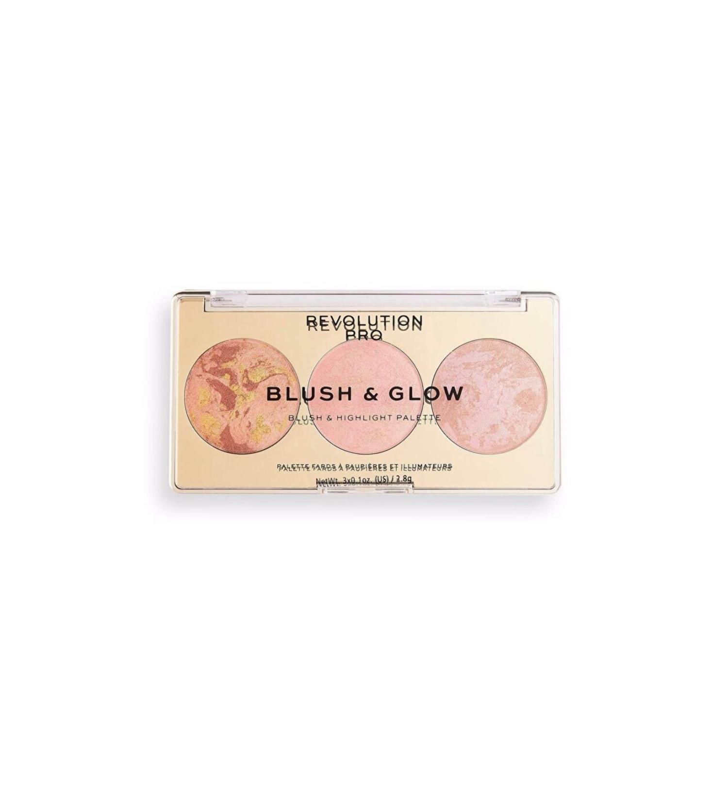 Revolution Pro Blush & Highlighter Palette Peach Glow - Buy Online on GoSupps.com