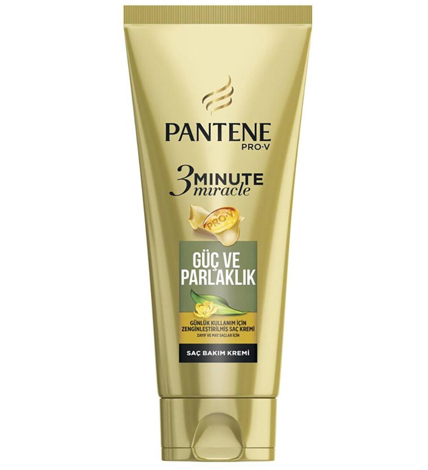 Pantene Hair Conditioner Natural Synthesis Power and Shine 3 Minute Miracle 200 Ml