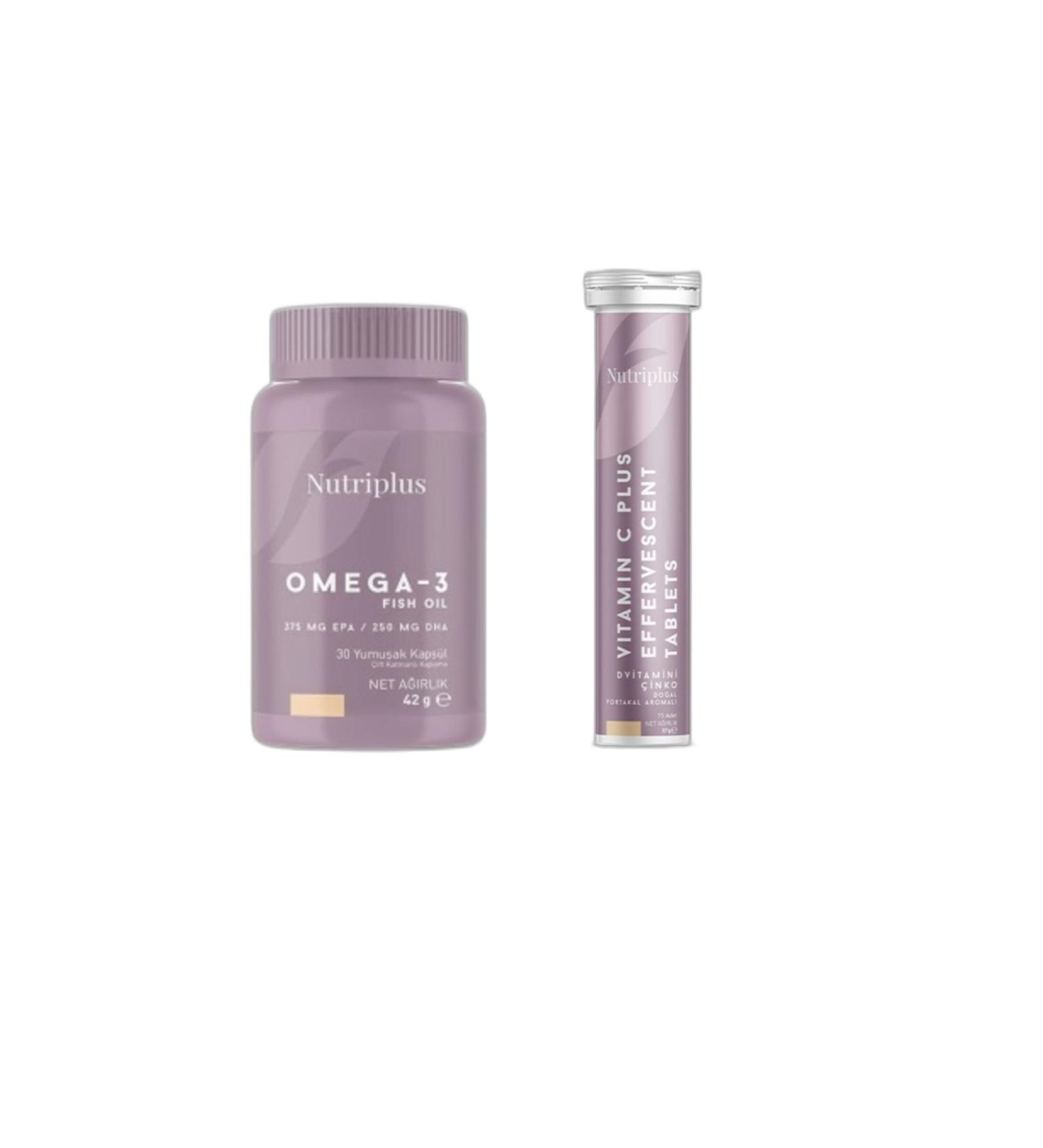 Farmasi Nutriplus Omega 3 Fish Oil & Vitamin C Tablet