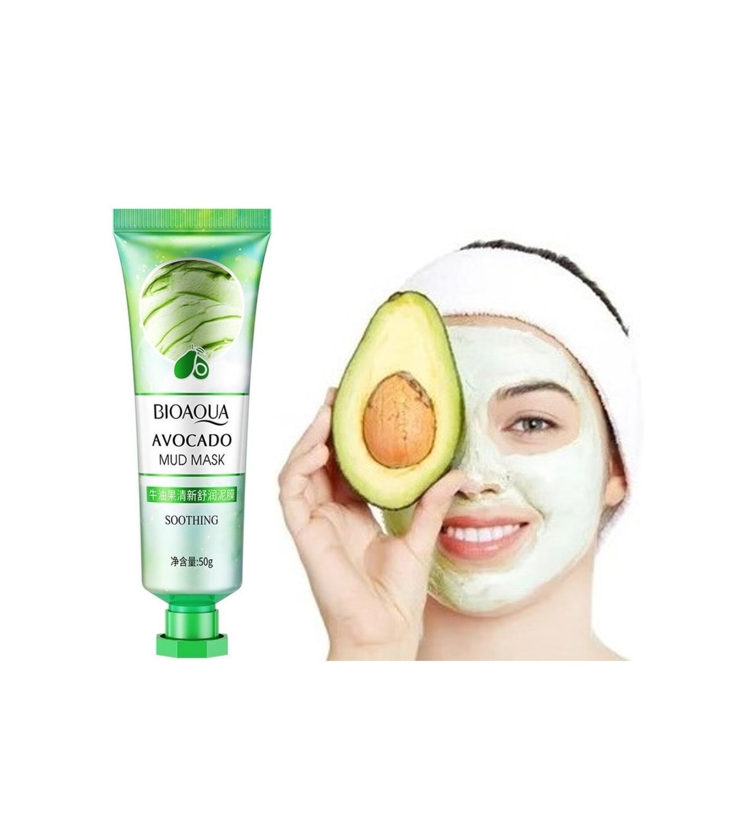 BIOAQUA Avocado Soothing Purifying Moisturizing Mud Clay Mask 50 gr - Buy Online on GoSupps.com