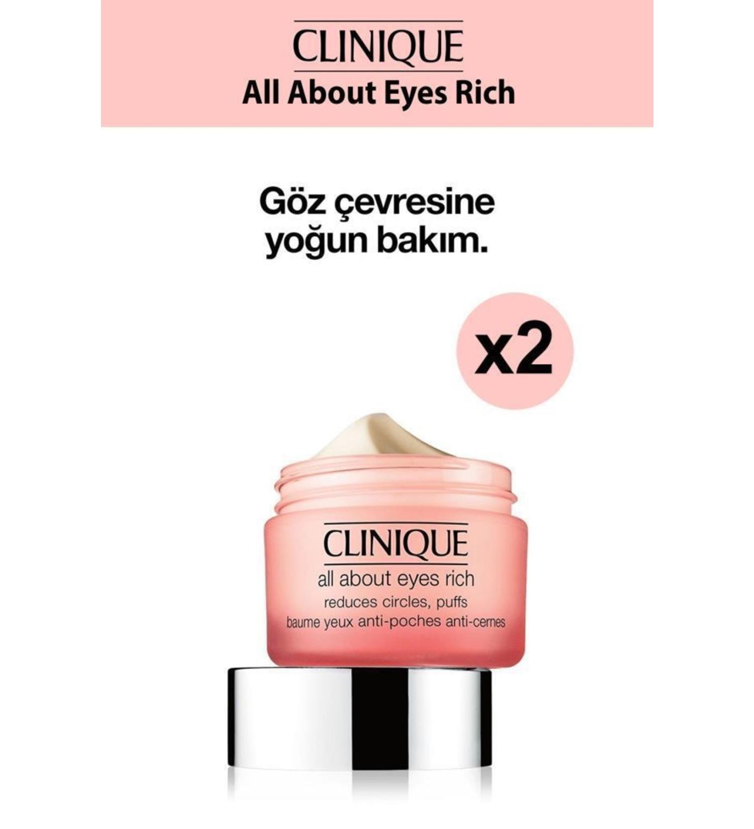 Clinique All About Eyes Rich Eye Contour Cream 15 ml x 2