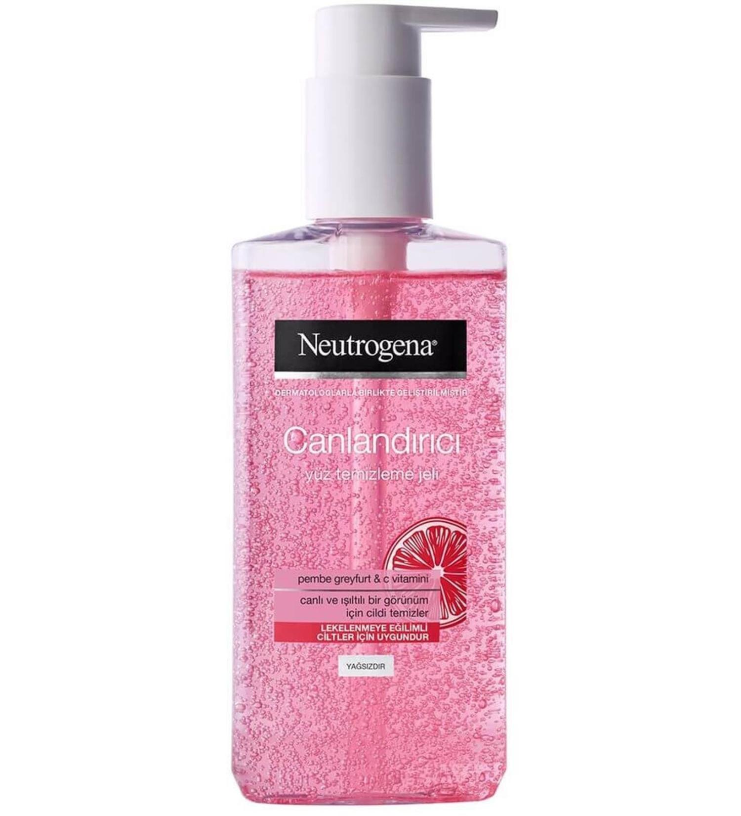 Neutrogena New Peeling Anti-Acne Facial Cleansing Gel Pink Grapefruit Extract and Vitamin C 150 Ml
