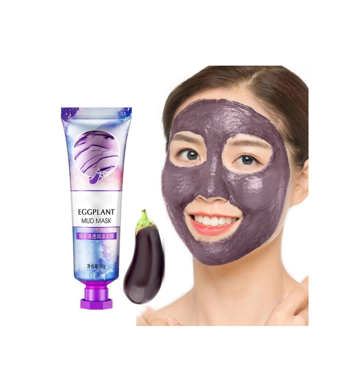 BIOAQUA Eggplant Purifying Brightening Moisturizing Mud Clay Mask 50 gr - Buy Online on GoSupps.com