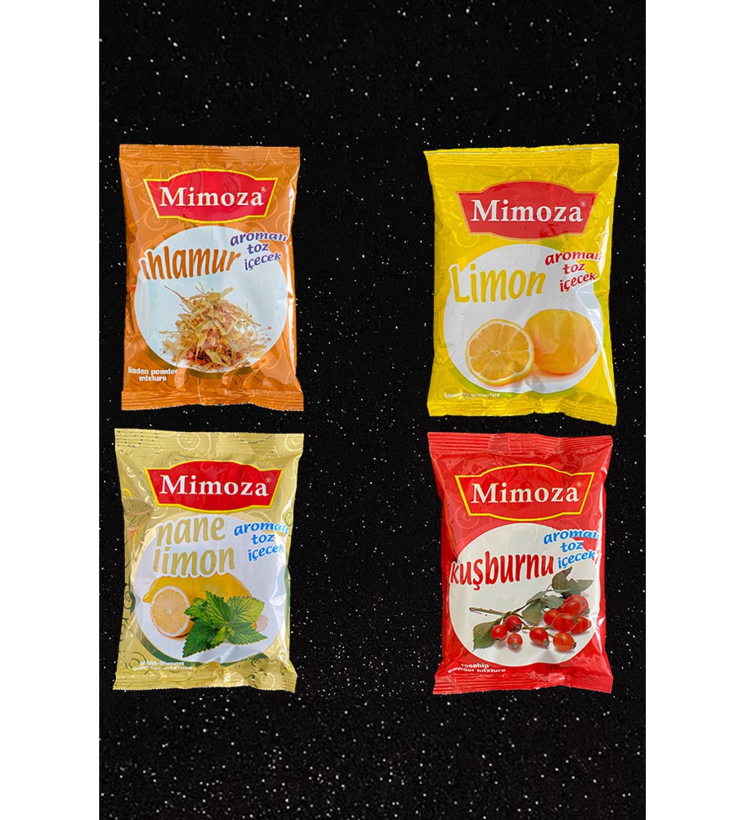 Mimosa Vitamin C Flu Tea Powder Drink Linden Lemon Menthol Mint Lemon Rosehip Winter Tea 4 Pieces 1000 Gr.
