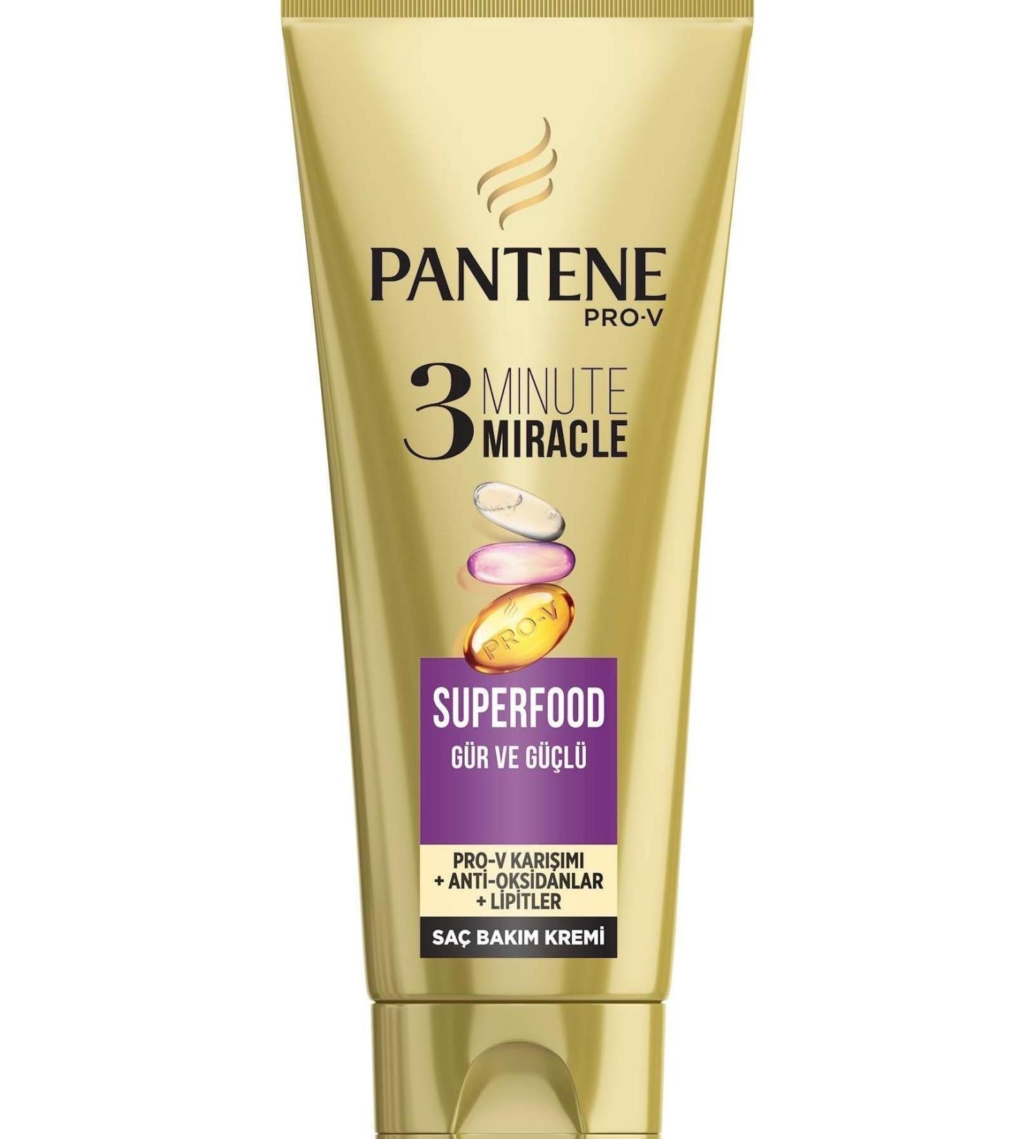 Pantene Brand: Pro-v 3 Minute Miracle Hair Care Cream Superfood 200 Ml Category: Hair Conditioner