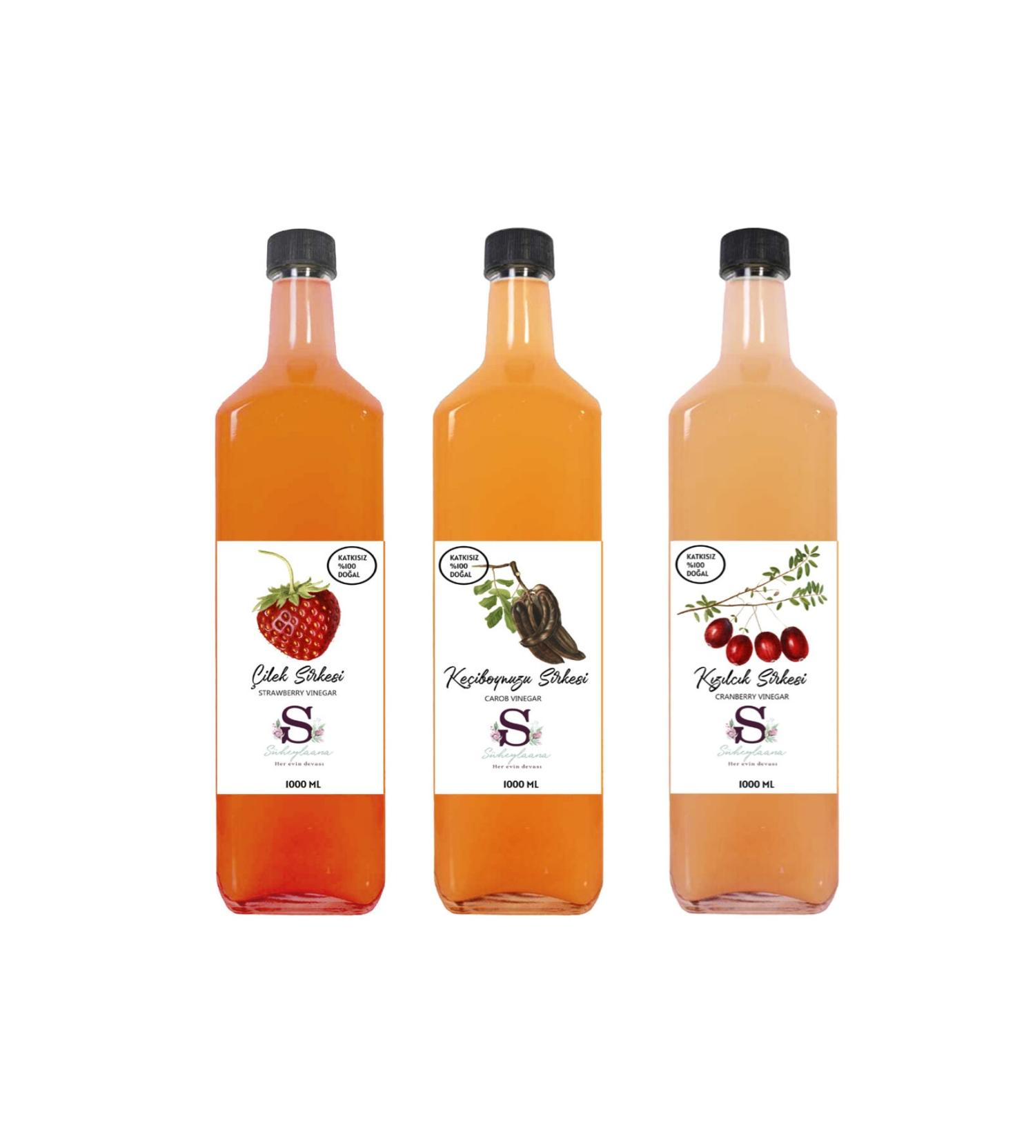 S heylaana Natural Strawberry Carob and Cranberry Vinegar 1000 Ml