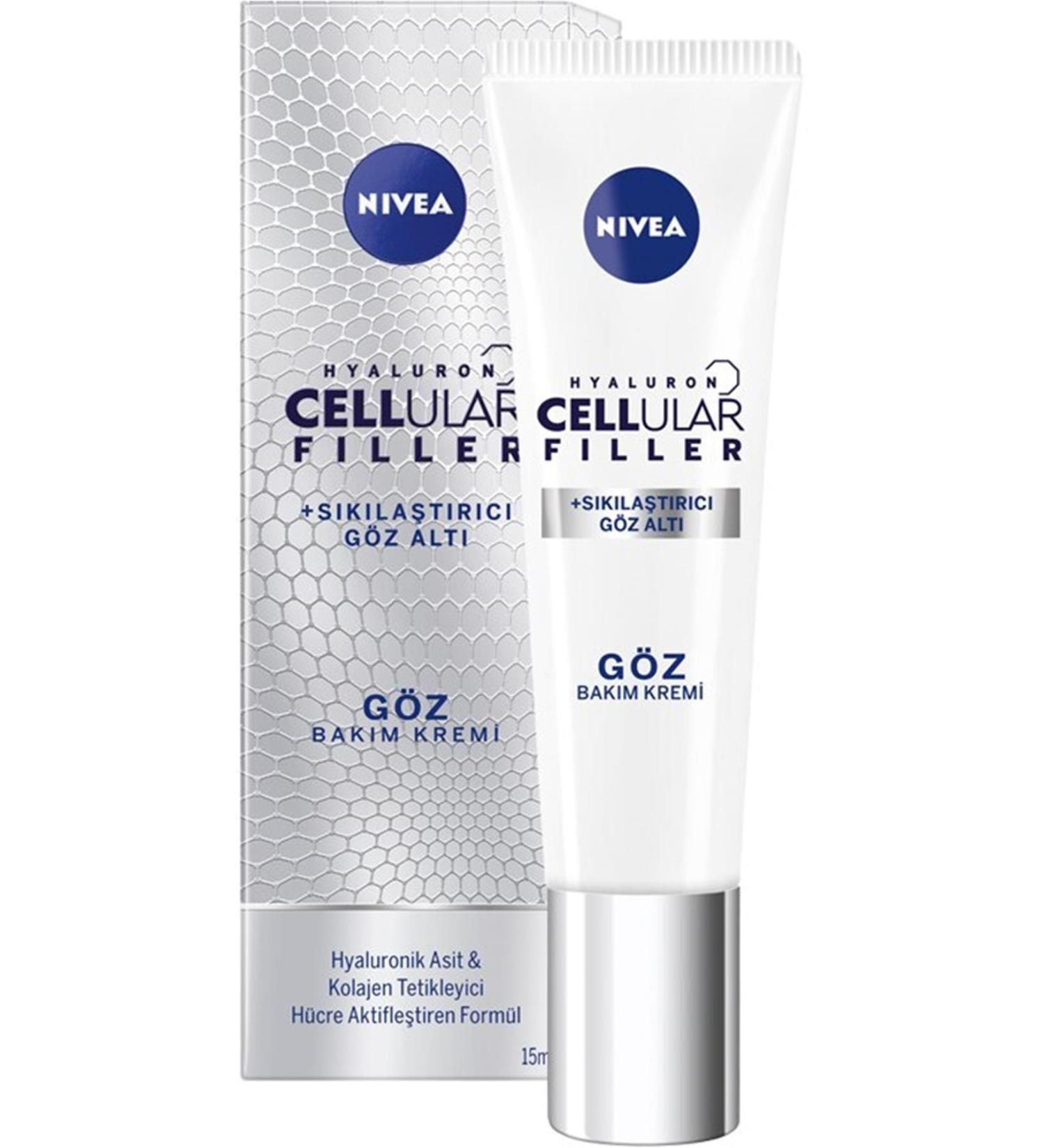 NIVEA Hyaluron Cellular Filler Anti-Aging Eye Cream 15ml - Buy Online on GoSupps.com
