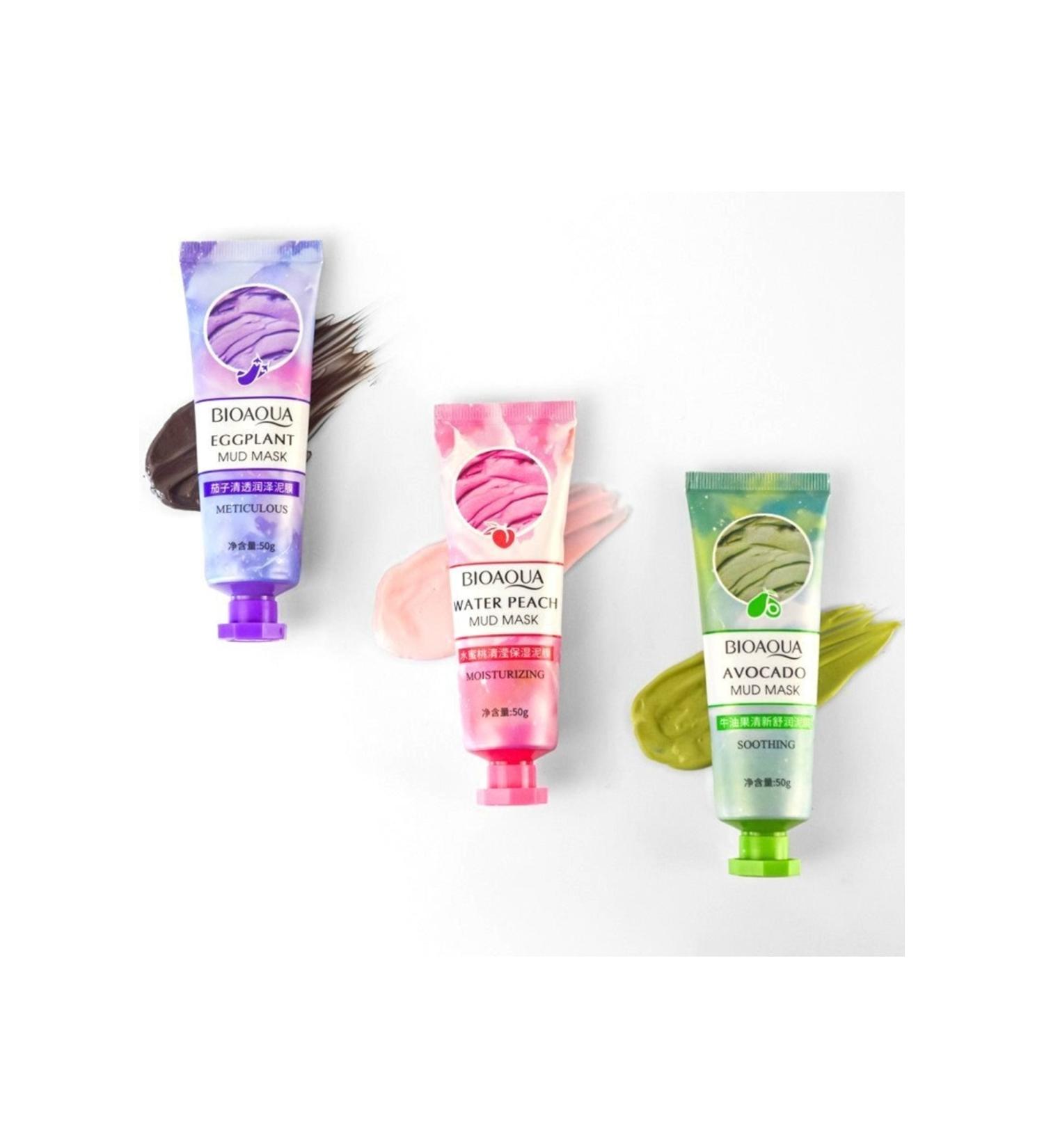 BIOAQUA Plant Essence 3-Piece Mud Clay Mask Collection 50 gr X 3