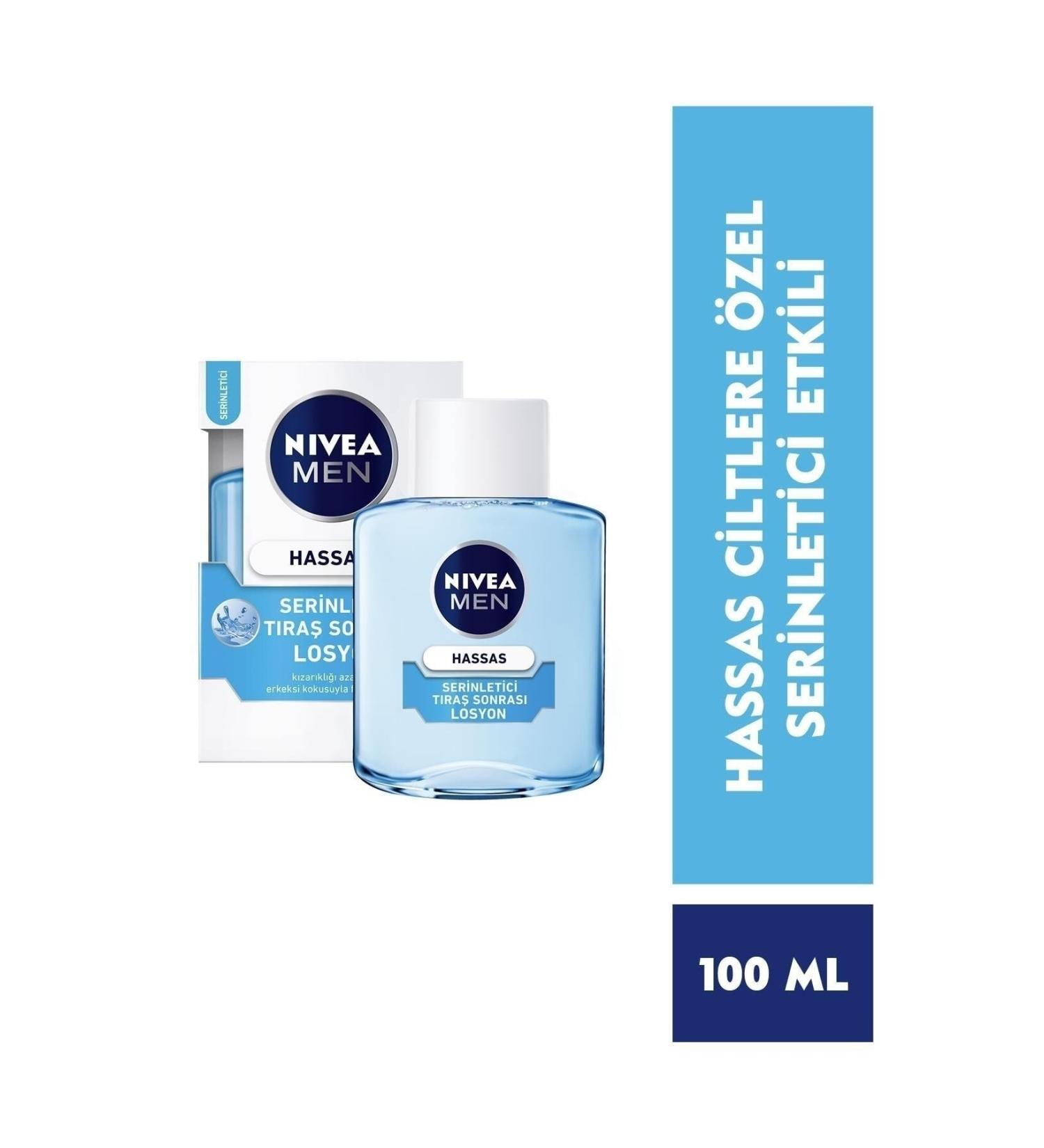 NIVEA Men Sensitive Refreshing After Shave Lotion 100ml Sensitive Skin Alcohol-Free Formula Fast Absorbing - Buy Online on GoSupps.com