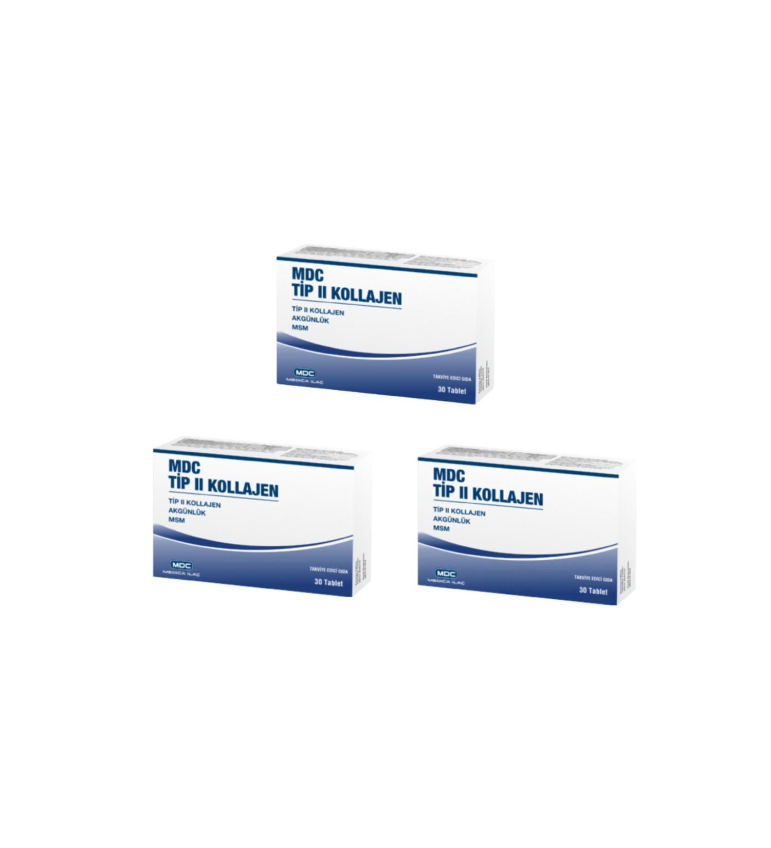 MDC Type II Collagen 30 Tablets 3 Pieces