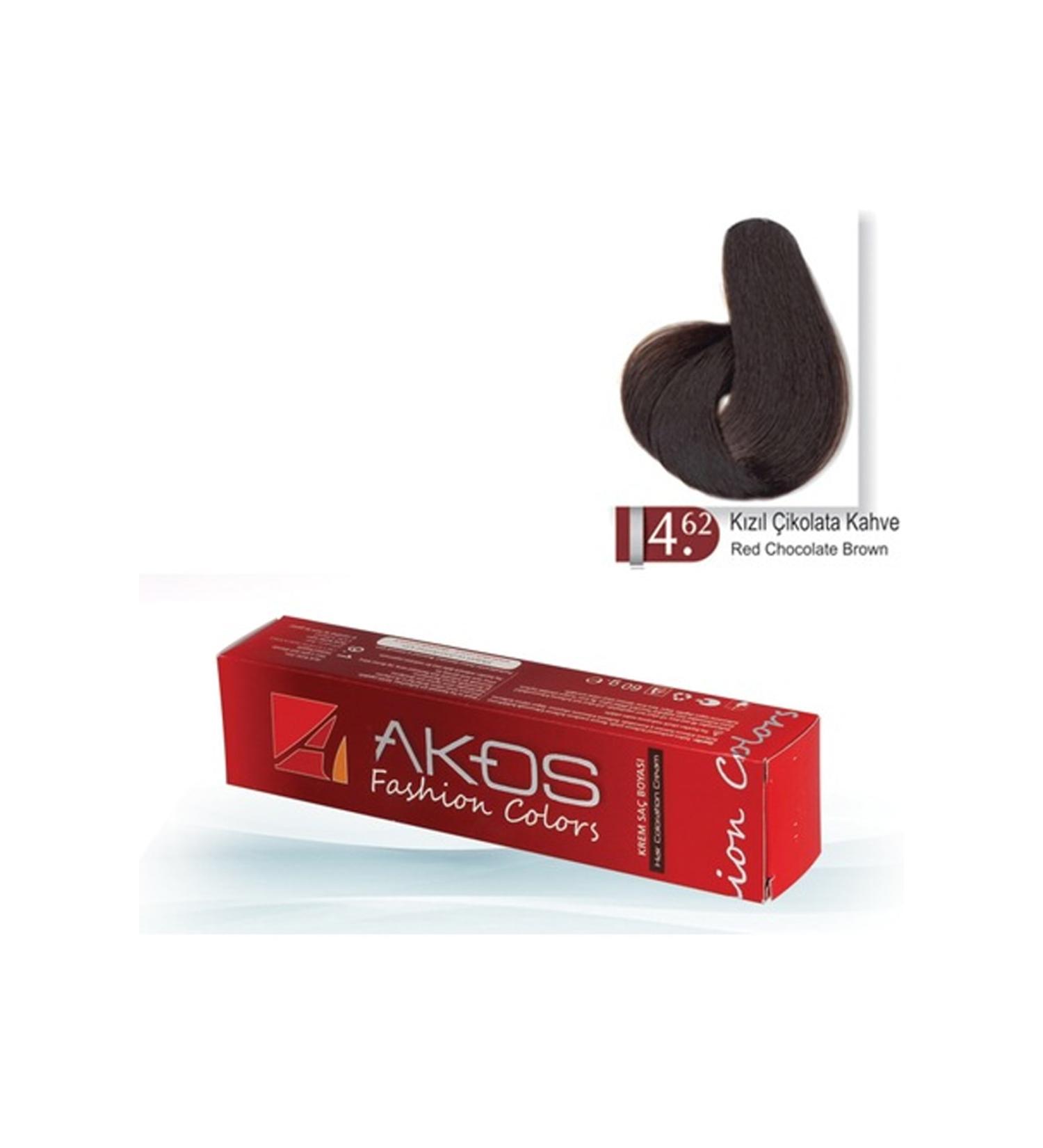 AKOS Red Chocolate Brown Color for Women 60 gr Hair Dye Dye No 4.62 - Buy Online on GoSupps.com