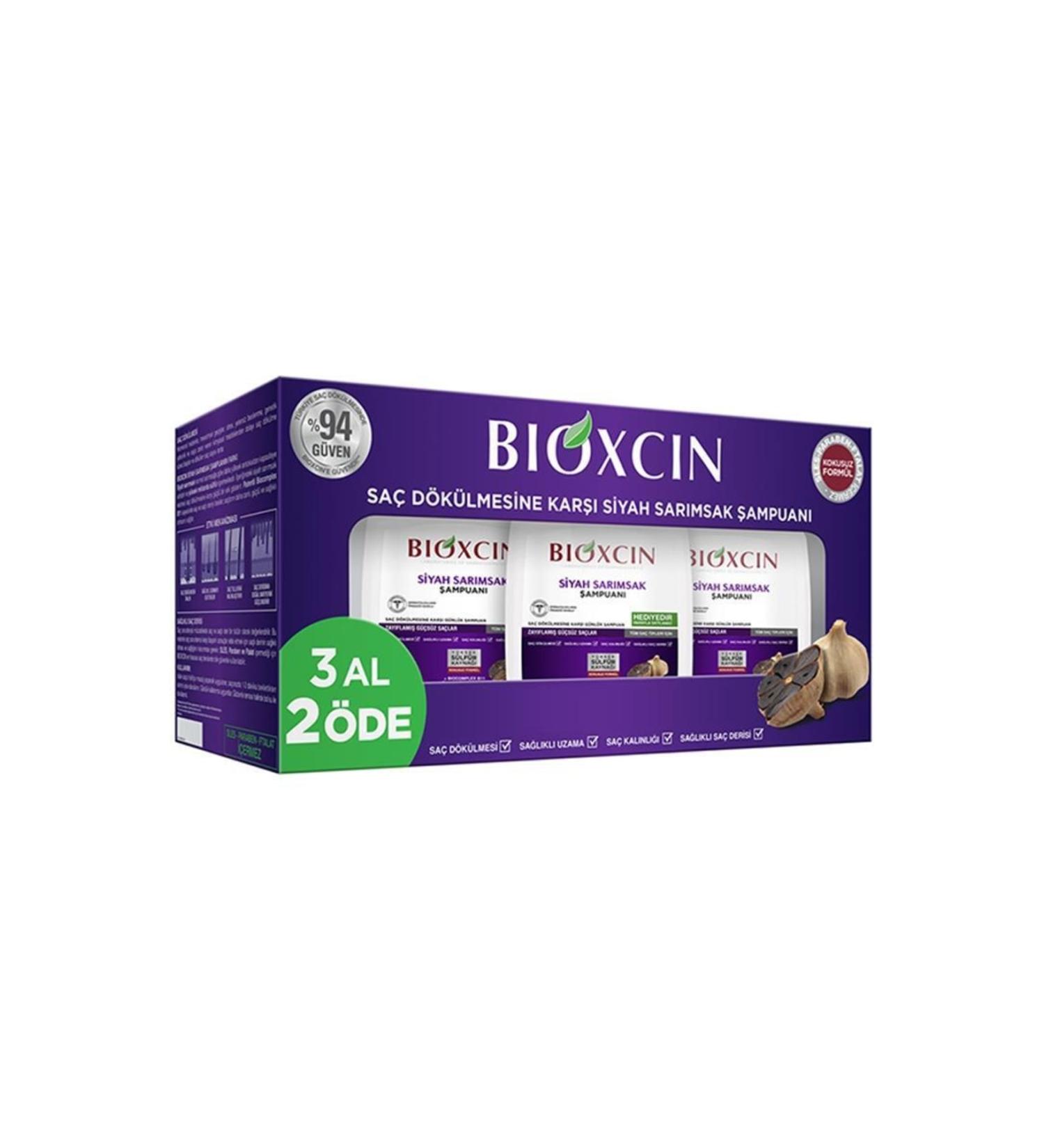 Bioxin Bioxcin Black Garlic Shampoo Against Hair Loss 300 Ml | Buy 3 Pay 2