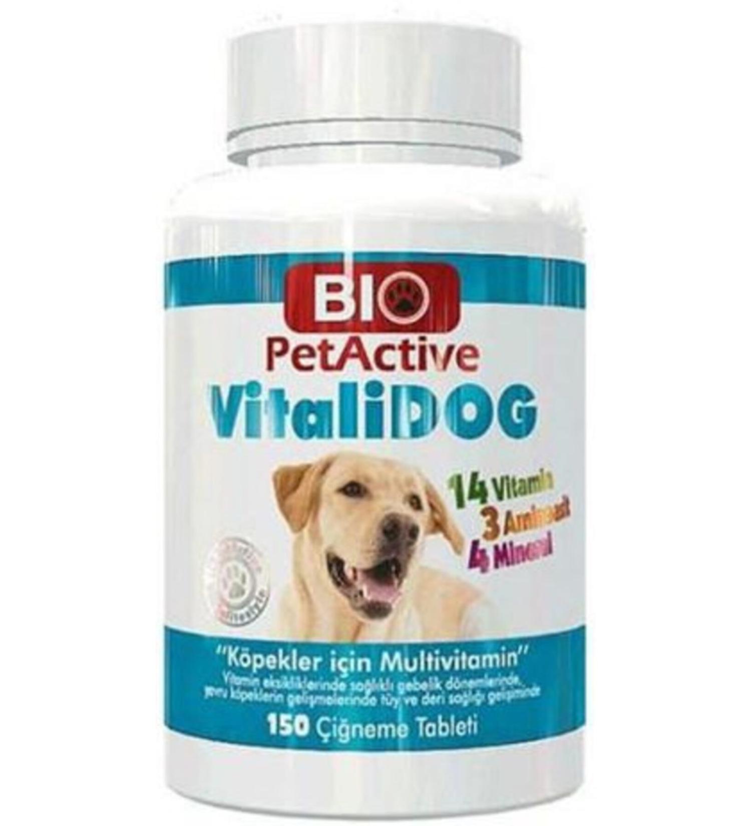 Bio PetActive Vitalidog Multi Vitamin for Dogs 150 Tablets.