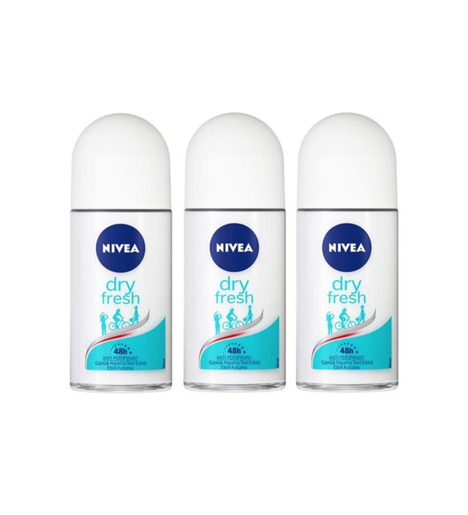 NIVEA Women Nivea Roll On 50 Ml Dry Fresh 3 Pieces
