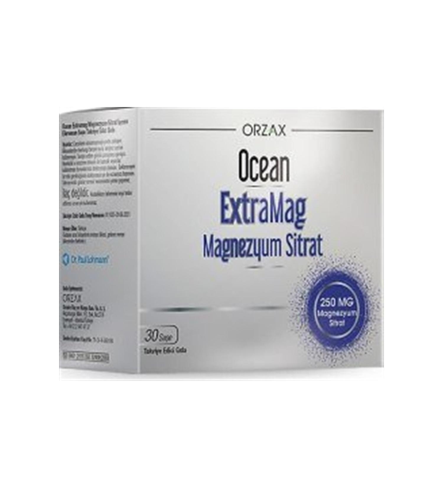 Ocean Extramag Magnesium Citrate Content 30 Effervescent Sachets