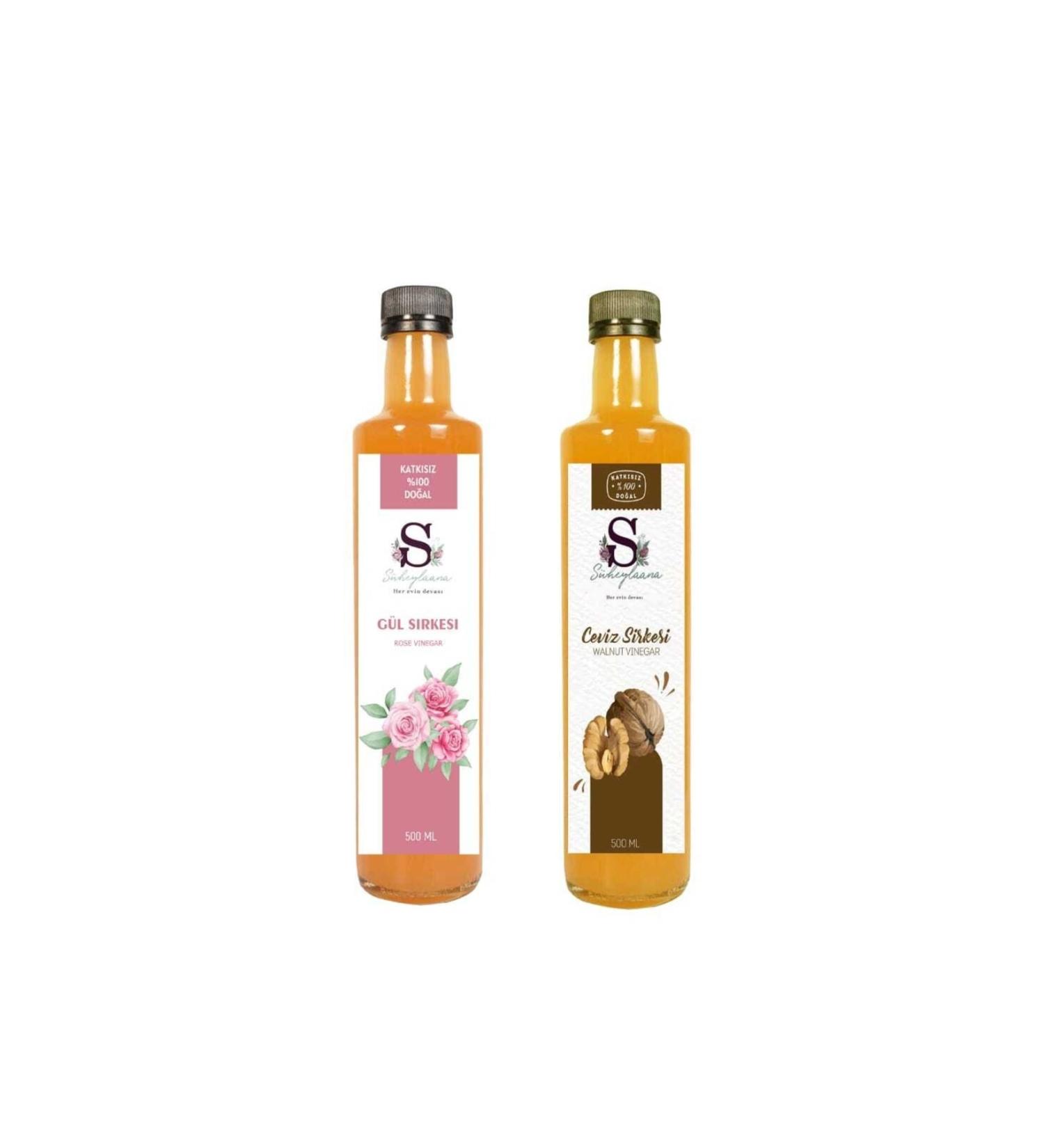 Suheylaana Natural Rose Vinegar 500 Ml And Natural Walnut Vinegar 500 Ml