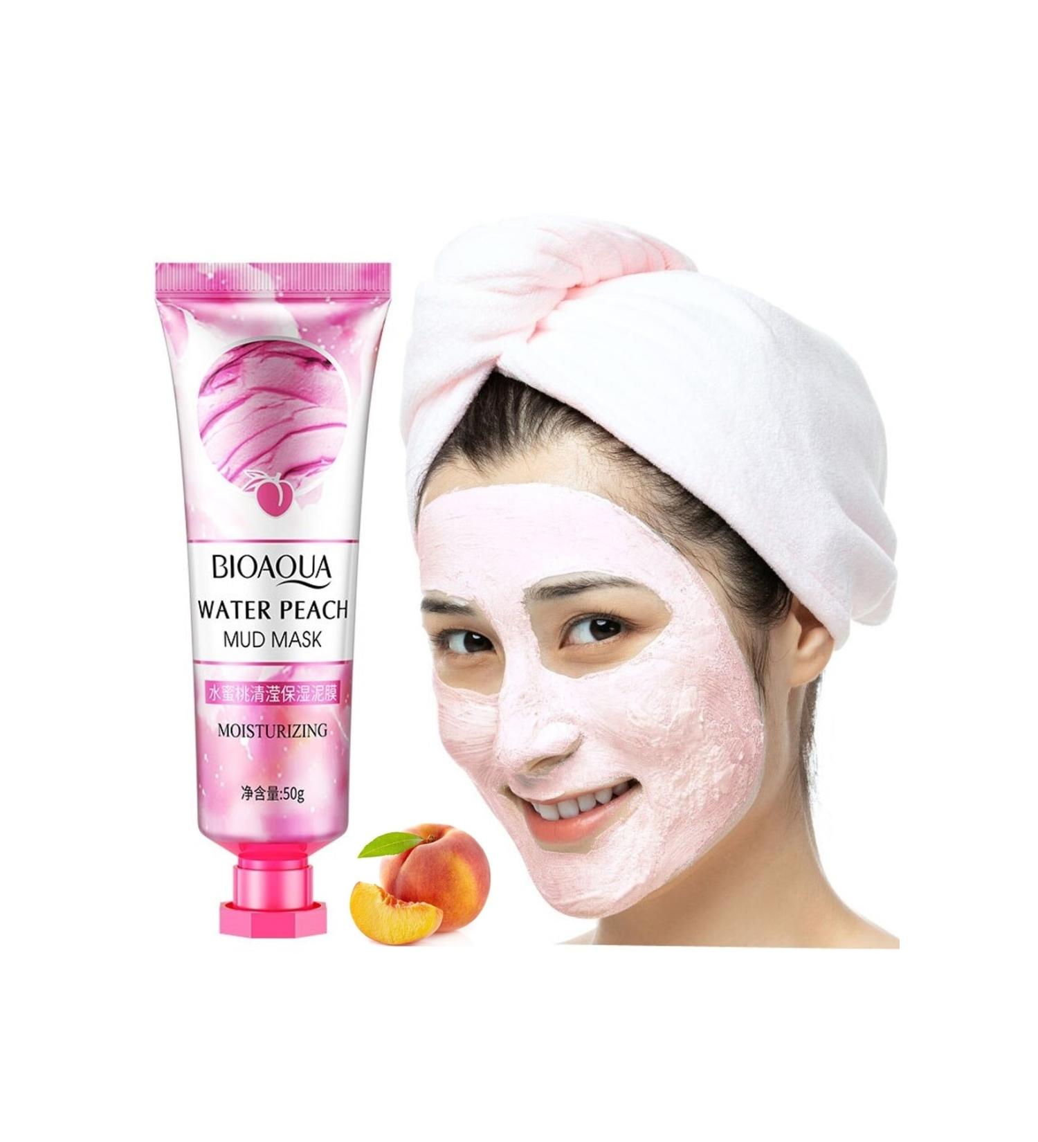 BIOAQUA Peach Moisturizing Brightening Mud Clay Mask 50 Gr - Buy Online on GoSupps.com