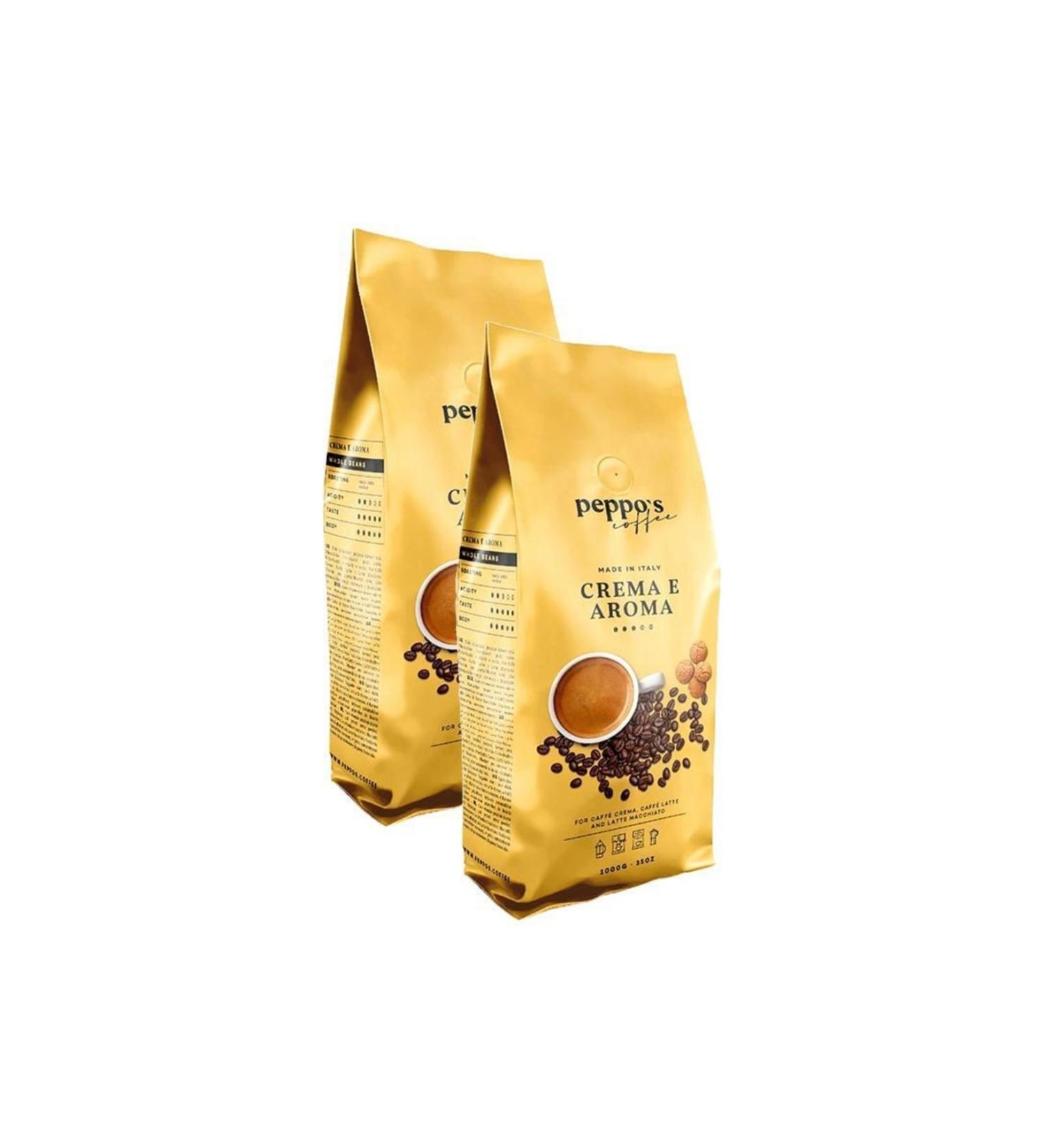Peppos Peppo's Crema E Aroma Coffee Beans 1 Kg X 2 Pieces