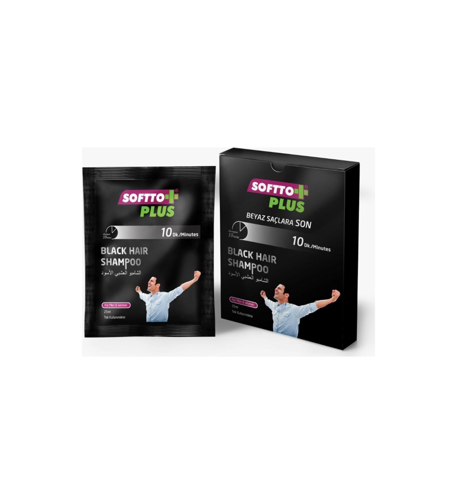 Softto Plus Black Hair Shampoo 21 Ml