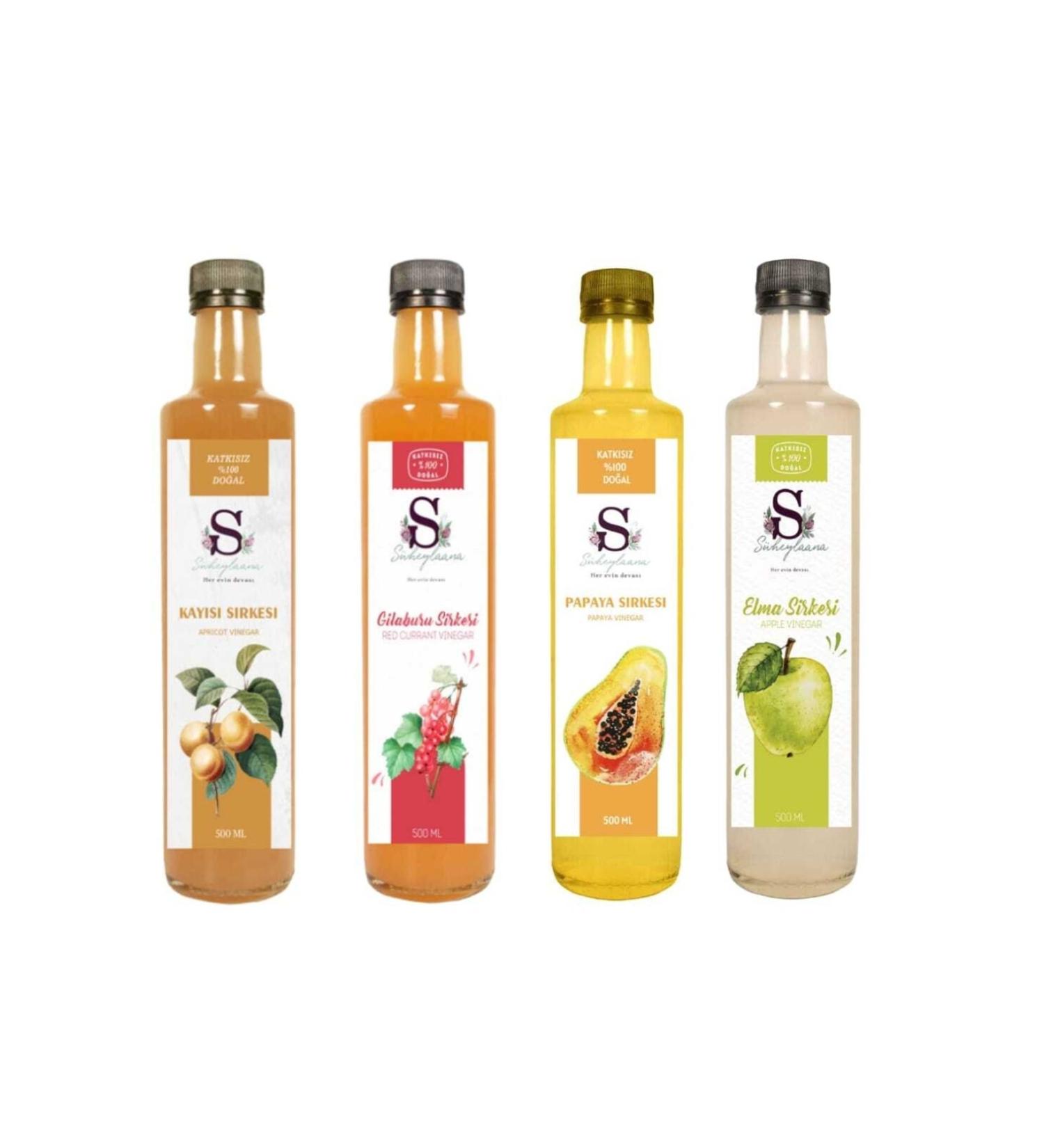 Suheylaana Natural Apple - Papaya - Gilaburu - Apricot Vinegar 500 Ml