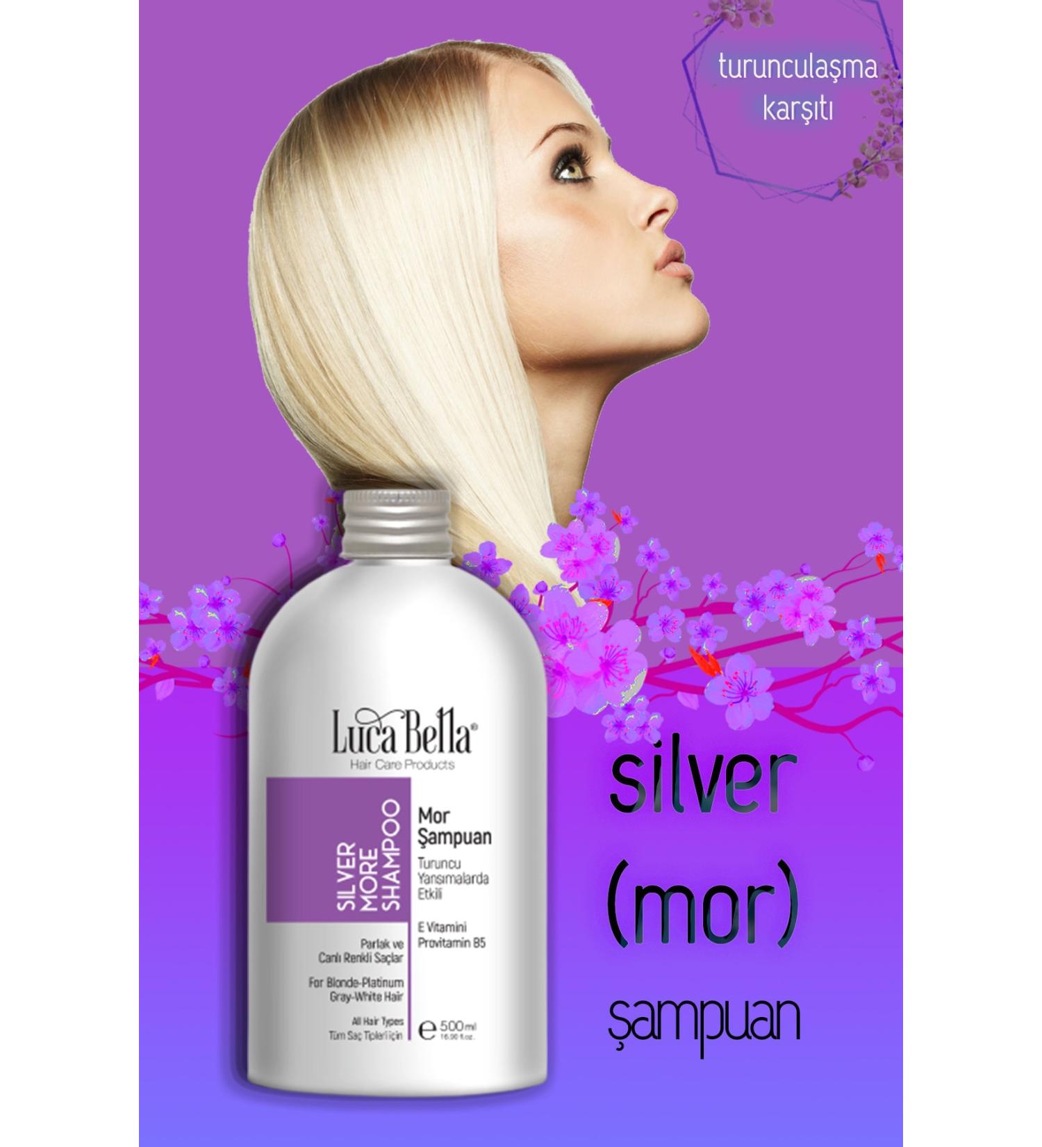 Luca Bella Silver Anti-Orange Purple Shampoo (FOR GRAY WHITE AND PLATINUM HAIR)