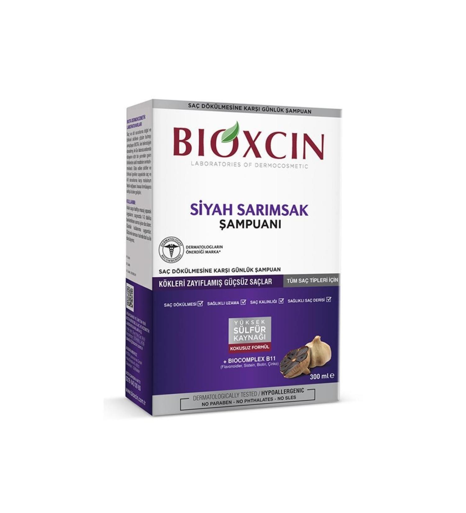 Bioxin Bioxcin Black Garlic Shampoo Against Hair Loss 300 Ml