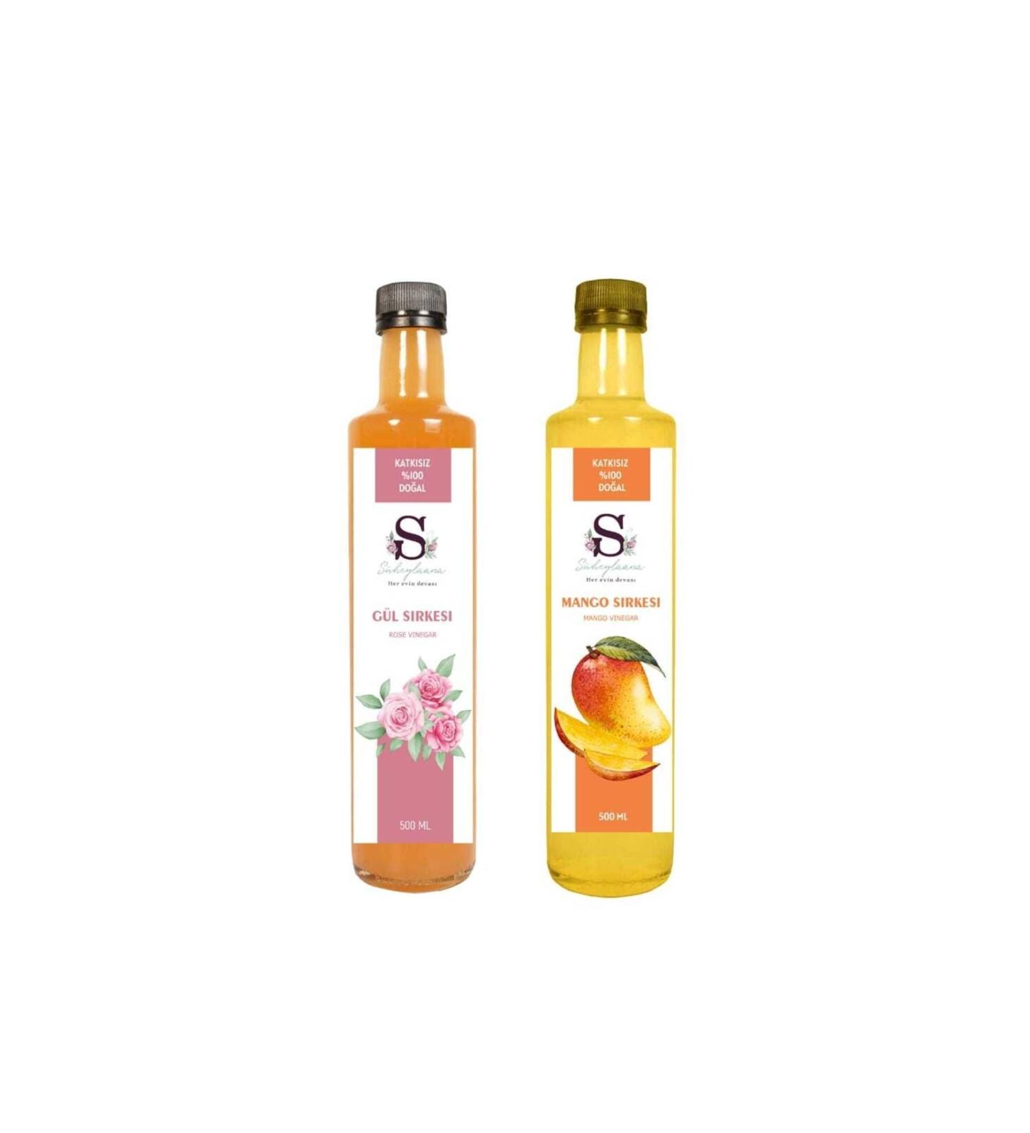 Suheylaana Natural Rose Vinegar 500 Ml And Mango Vinegar 500 Ml