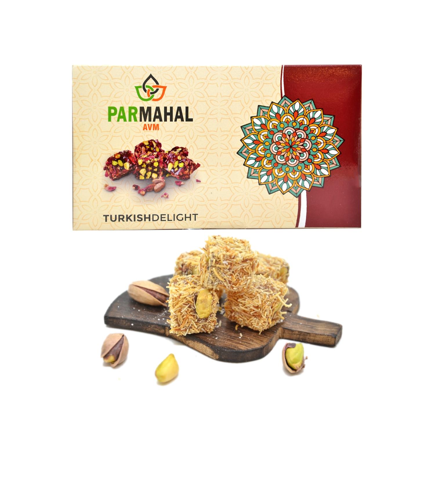 ParmahalAVM Kadayifli Pistachio Double Roasted Turkish Delight 500gr