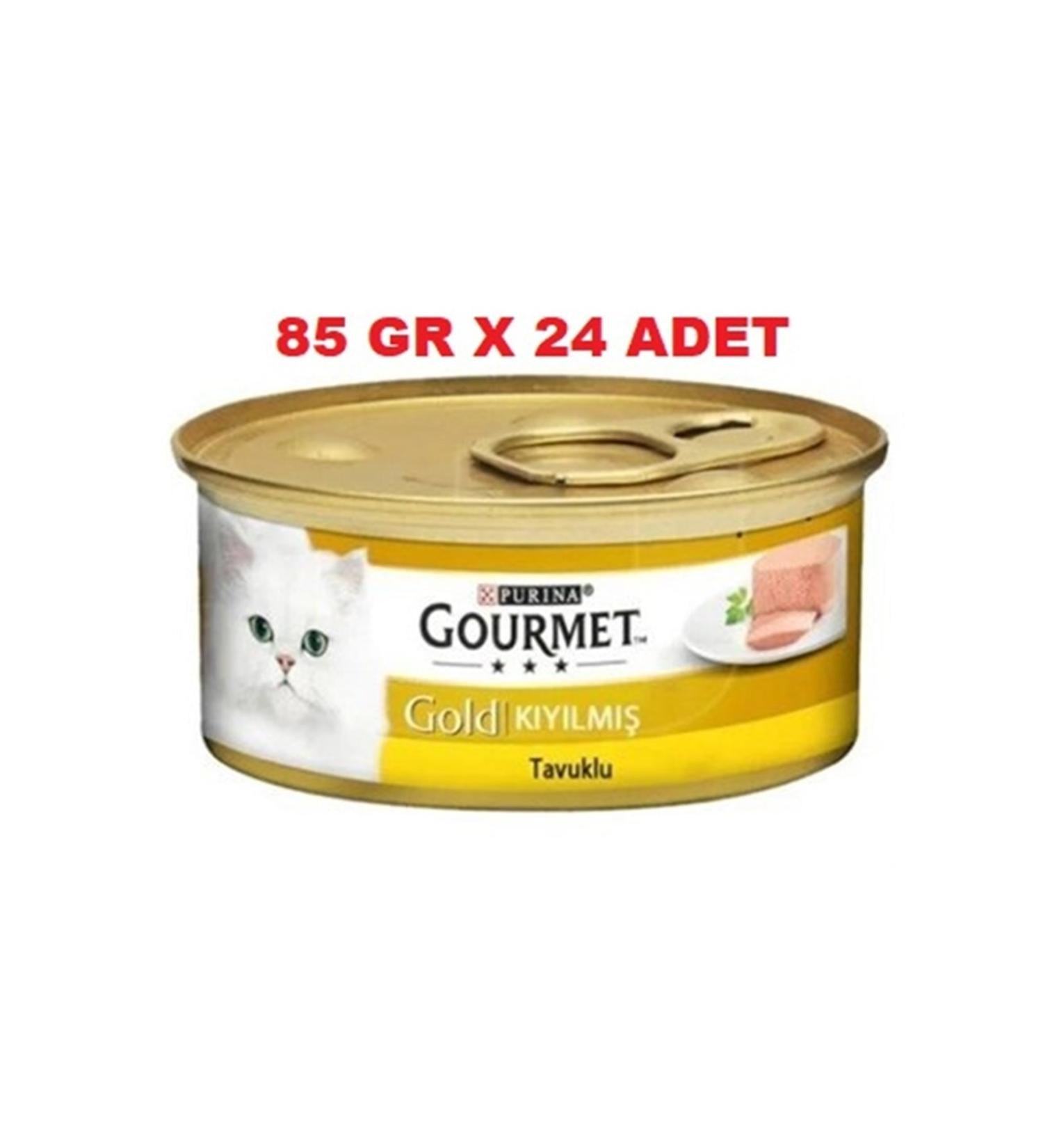 Purina Gourmet Adult Cat Canned Food with Minced Chicken 85 Gr X24