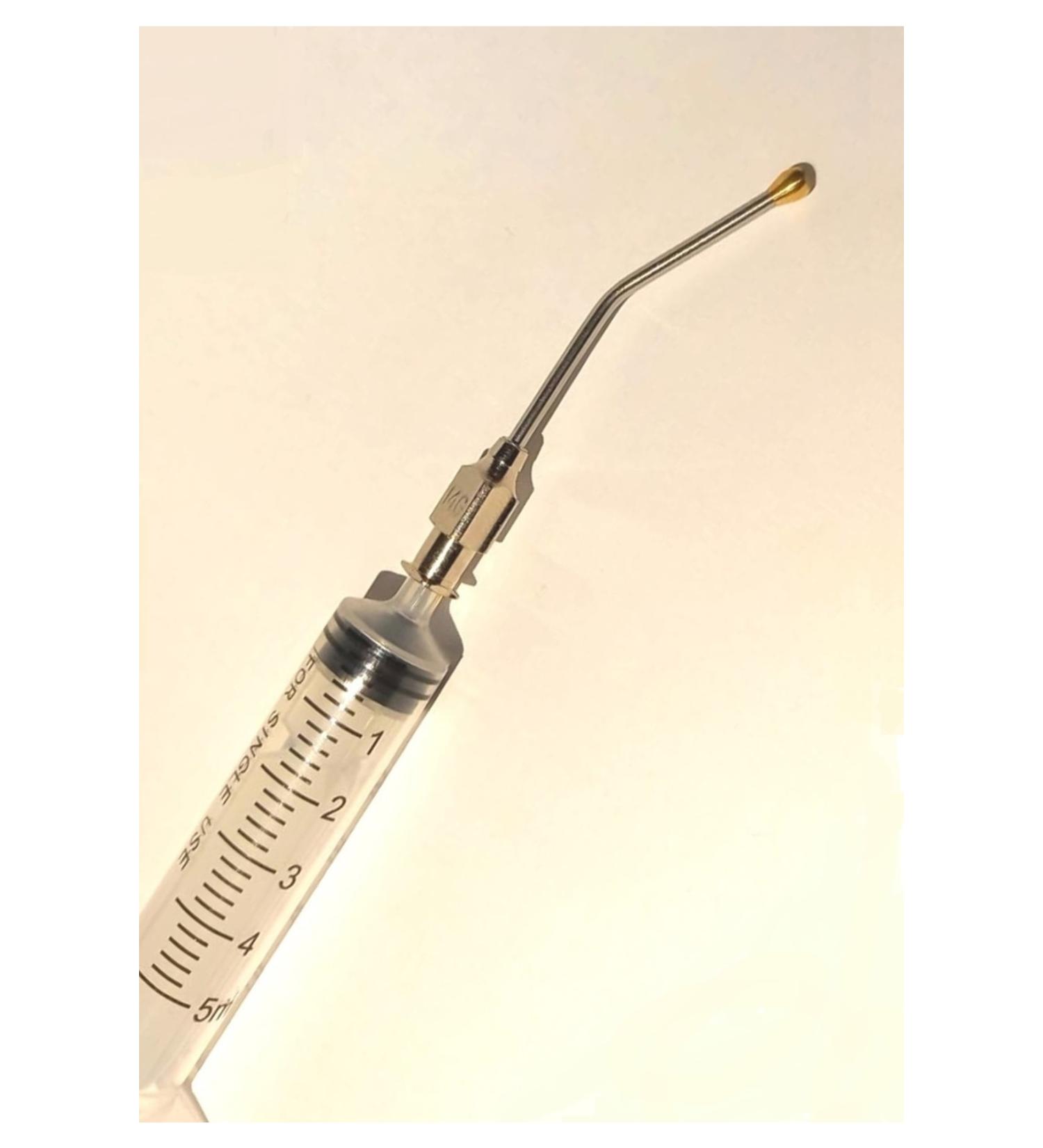 Anadolu-Vet 5 Ml Plastic Bird Feeding Syringe + 14g Cannula. Curved Tip