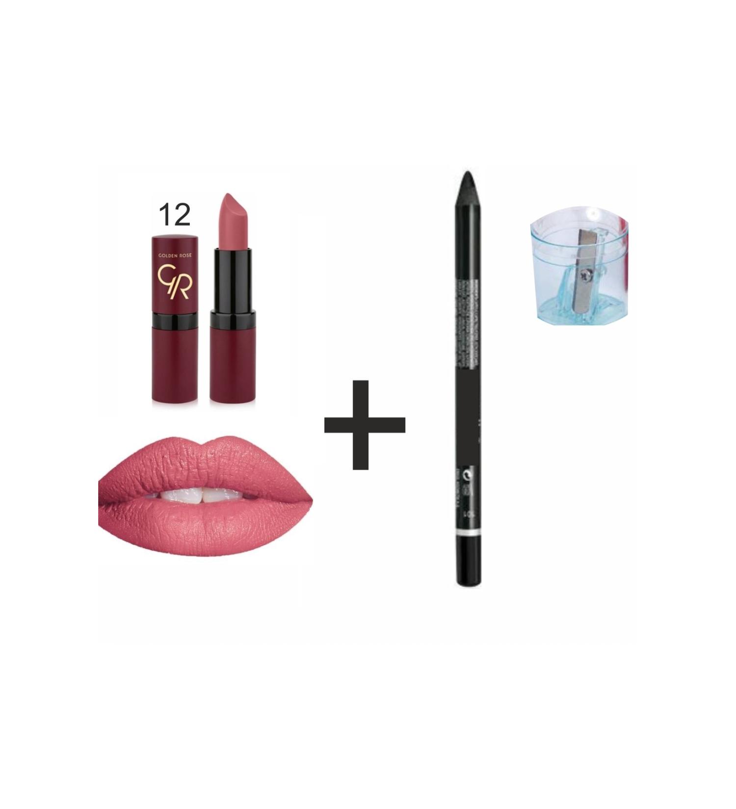 Golden Rose Matte Lipstick - Velvet Matte Lipstick No:12 - Buy Online on GoSupps.com