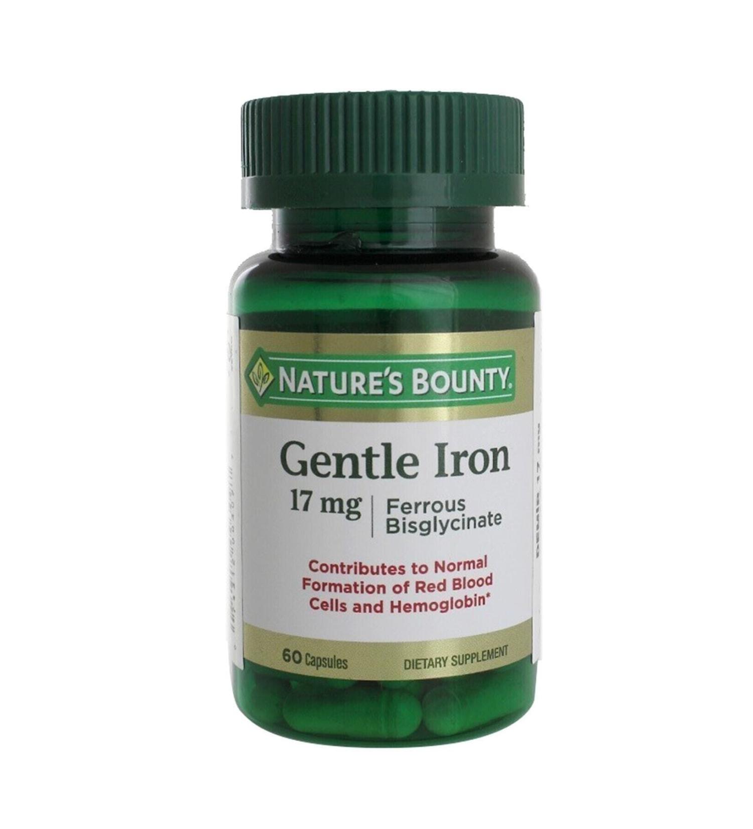 Natures Bounty Gentle Iron 17 Mg 60 Capsules